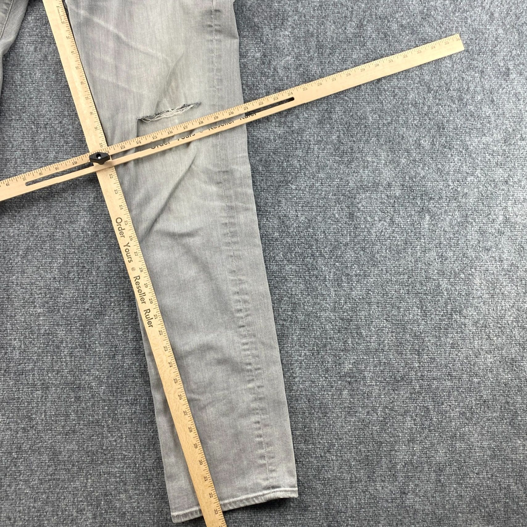 Denime AG Adriano Goldschmeid The Graduate Jeans Mens 32 Gray AG-ED Denim Size US 32 / EU 48 - 5 Thumbnail