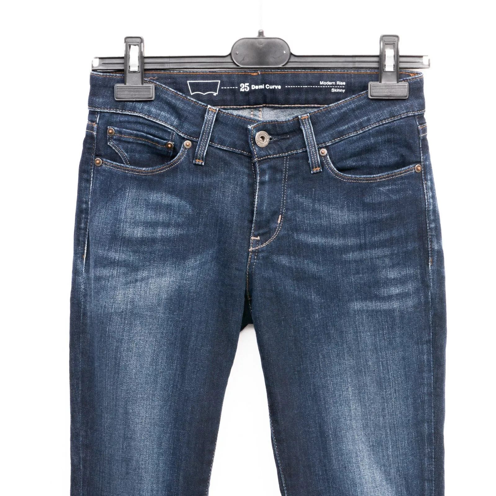 Levi's STRAUSS Demi Curve Modern Rise Women W25 L34 Skinny Trousers Size 25" / US 0 / IT 36 - 7 Thumbnail