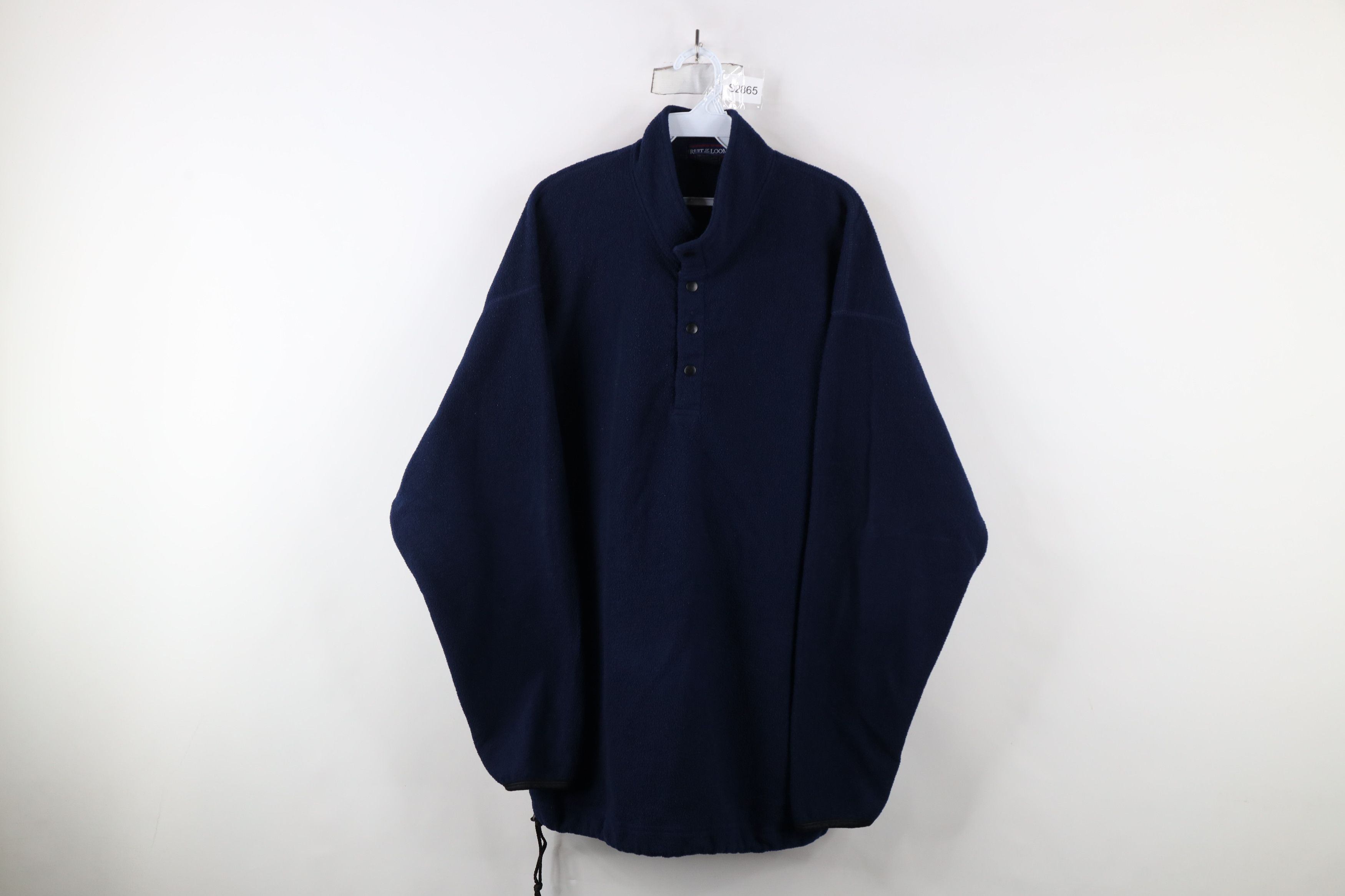 Vintage Vintage 90s Streetwear Snap Button Fleece Pullover Sweater Size US XXL / EU 58 / 5 - 1 Thumbnail