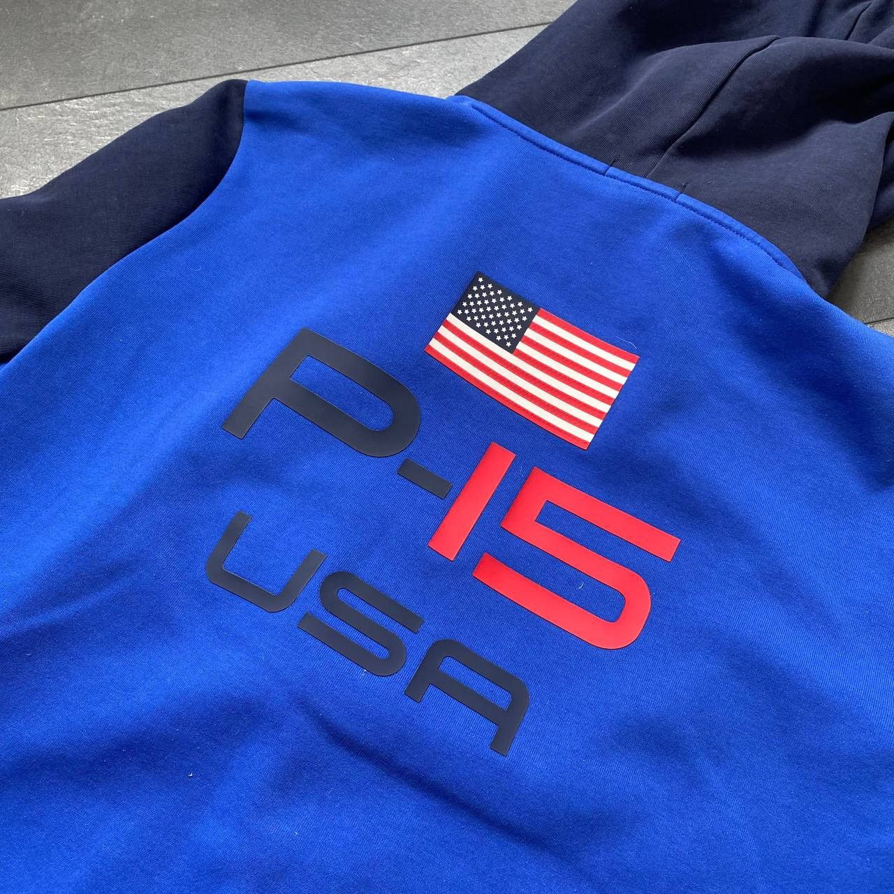 Polo Ralph Lauren × Vintage Vintage polo Ralph Lauren hoodie big USA flag logo Size US L / EU 52-54 / 3 - 11 Thumbnail