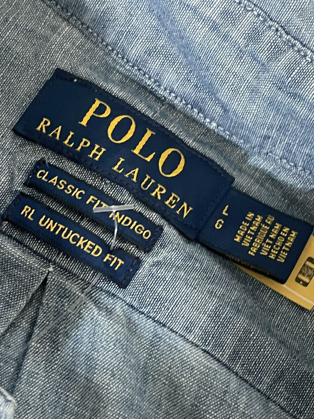 Polo Ralph Lauren Polo Ralph Lauren mens chambray indigo shirt L New Size US L / EU 52-54 / 3 - 8 Thumbnail
