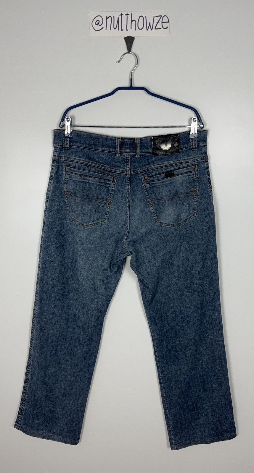 Designer Trussardi Denim Cotton Boot Pant Jeans Size US 34 / EU 50 - 2 Thumbnail