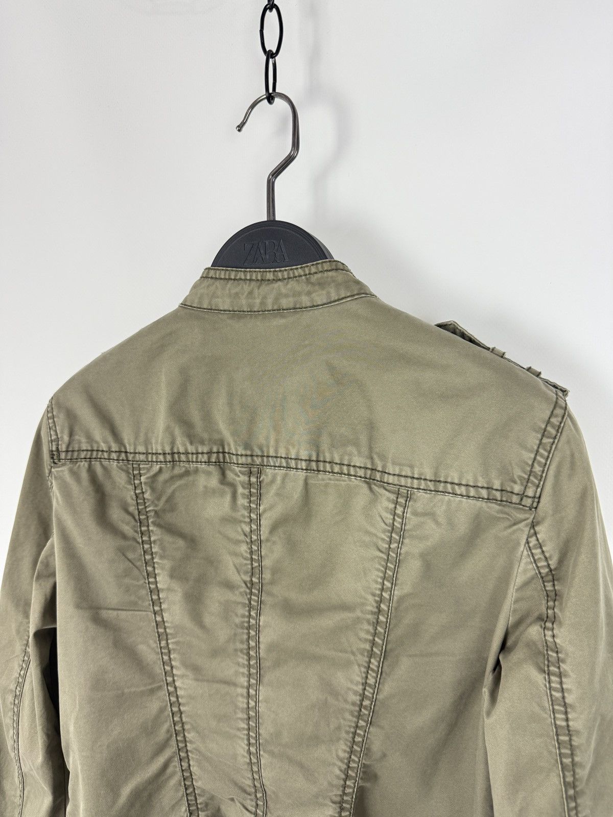 Esprit Y2K Vintage Esprit Fitted Olive Green Military Jacket S Size S / US 4 / IT 40 - 8 Thumbnail