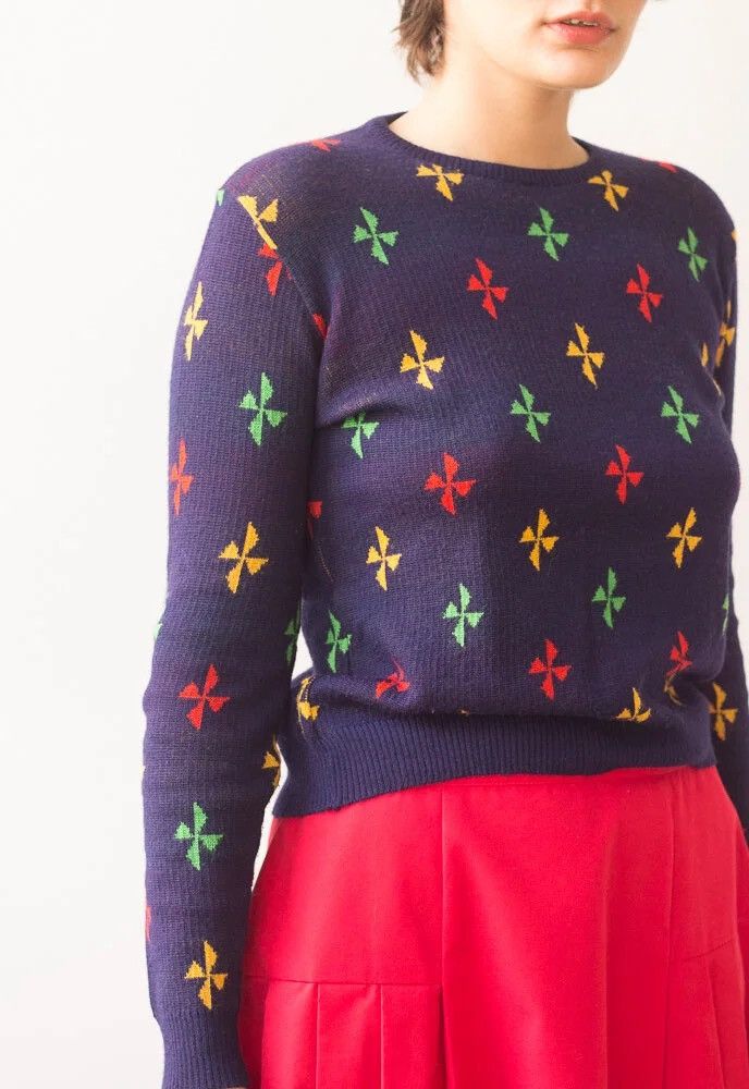 Givenchy 1970s Vintage Givenchy Nouvelle Boutique Pinwheel rare Size S / US 4 / IT 40 - 11 Thumbnail