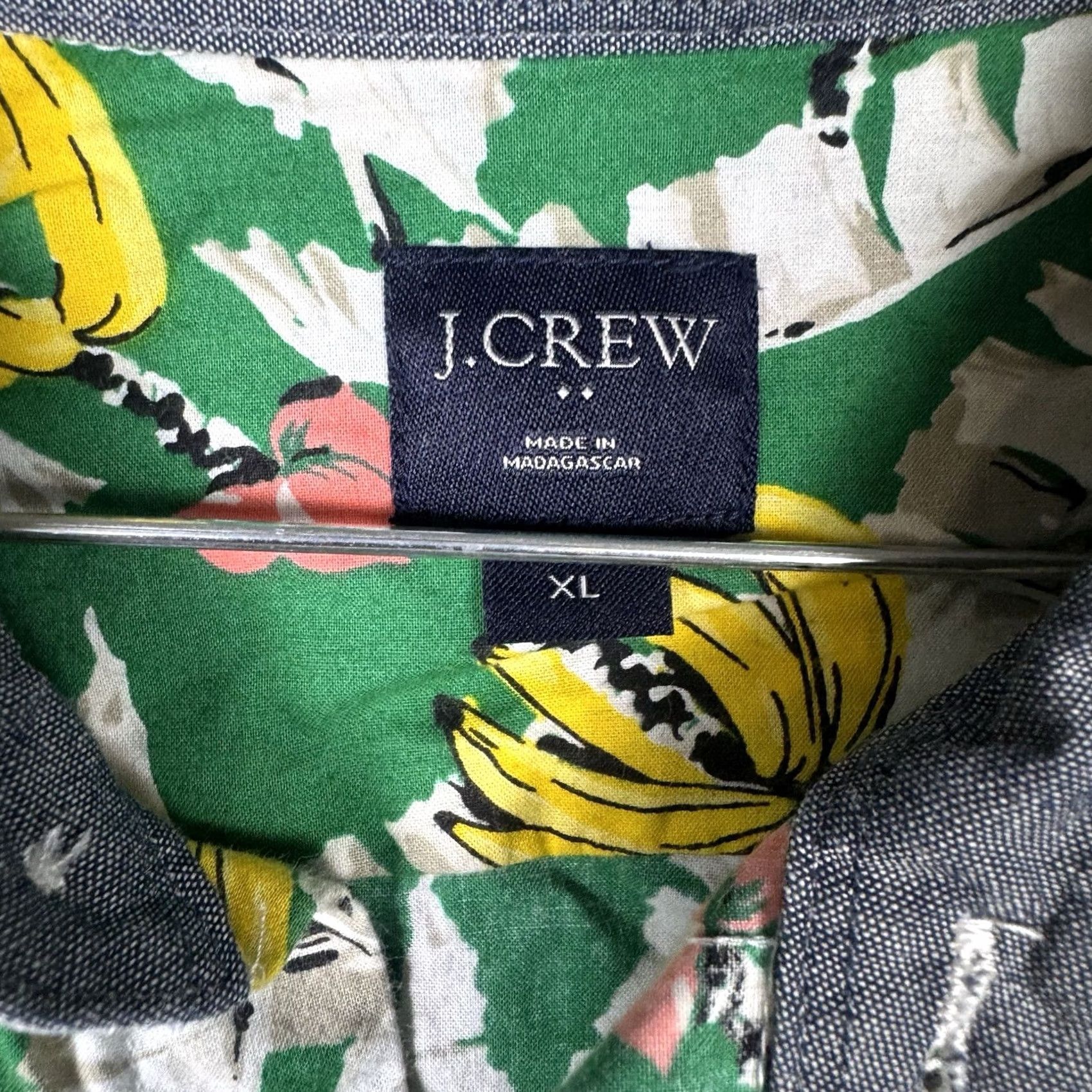 J.Crew J.CREW Shirt Mens XL Slim Fit Short Sleeve Banana Floral All Over H4743 Size US XL / EU 56 / 4 - 4 Thumbnail