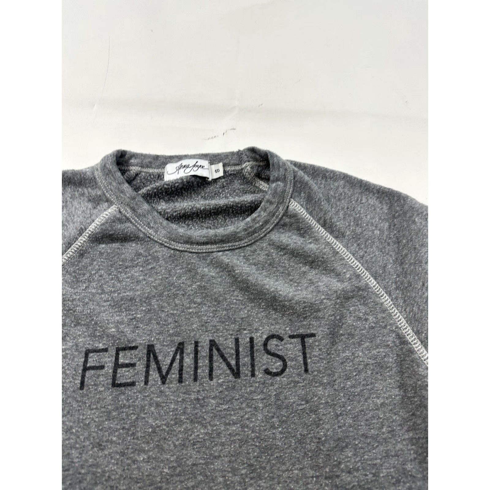 Vintage VINTAGE Anna Joyce Feminist Sweatshirt Women’s Small Gray Portland Oregon Rare Size S / US 4 / IT 40 - 2 Thumbnail