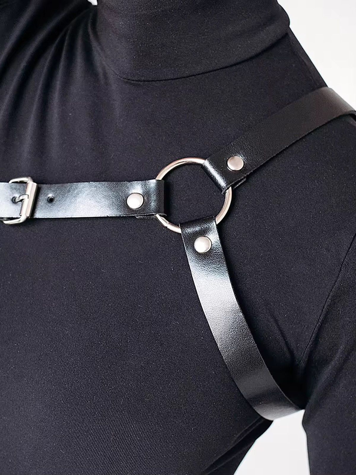 Leather Chest Harness Belt Size ONE SIZE - 3 Thumbnail