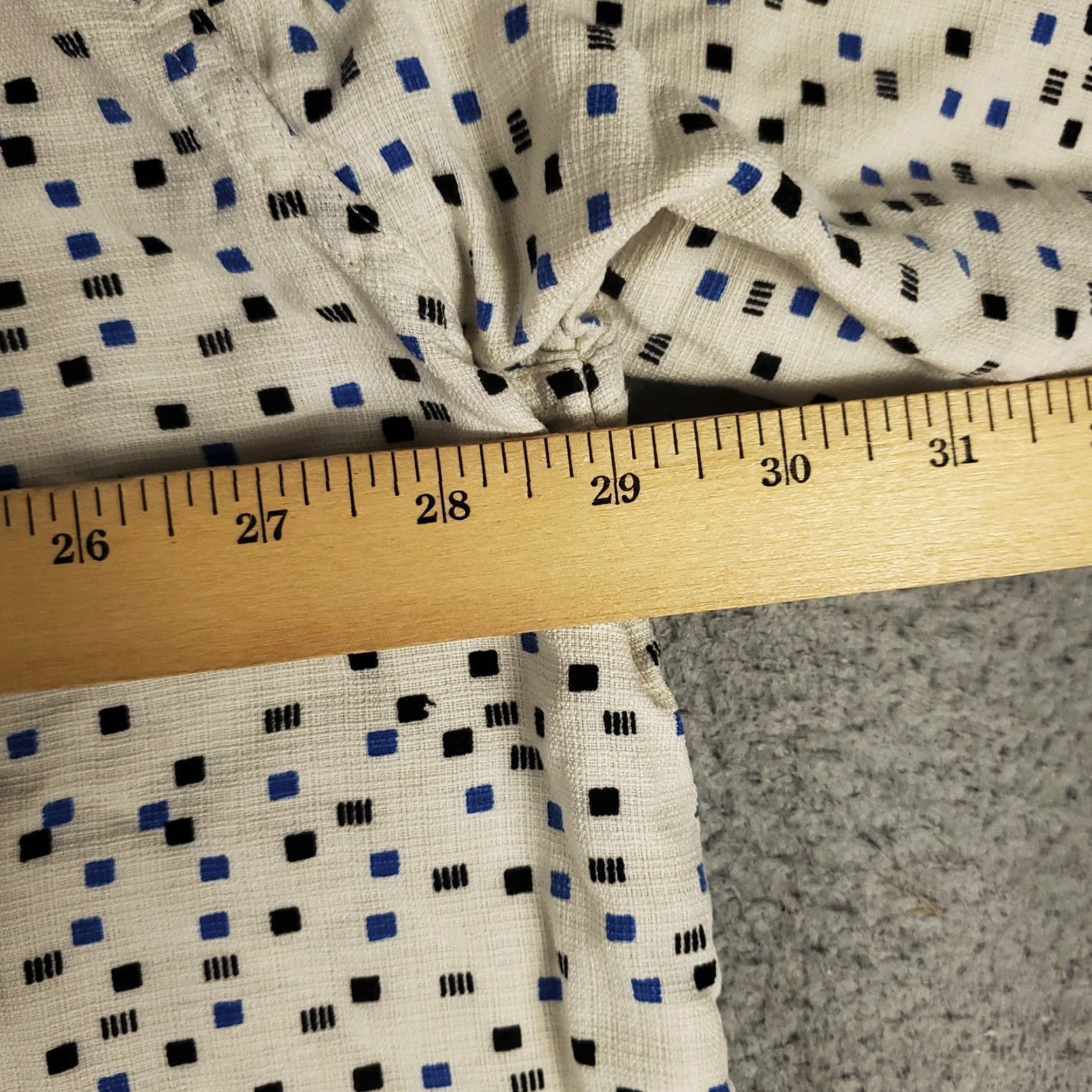 Nat Nast Nat Nast Shirt Mens 2XT Ivory/Blue Silk Blend Button Up Short Sleeve Size US XXL / EU 58 / 5 - 6 Thumbnail
