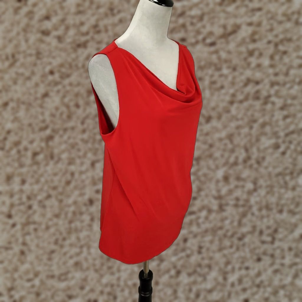 Vintage IC by Connie K Blouse Shirt Womens L Red Sleeveless Tank Top Tunic Scoop Neck NWT Casual Beach Size L / US 10 / IT 46 - 1 Thumbnail