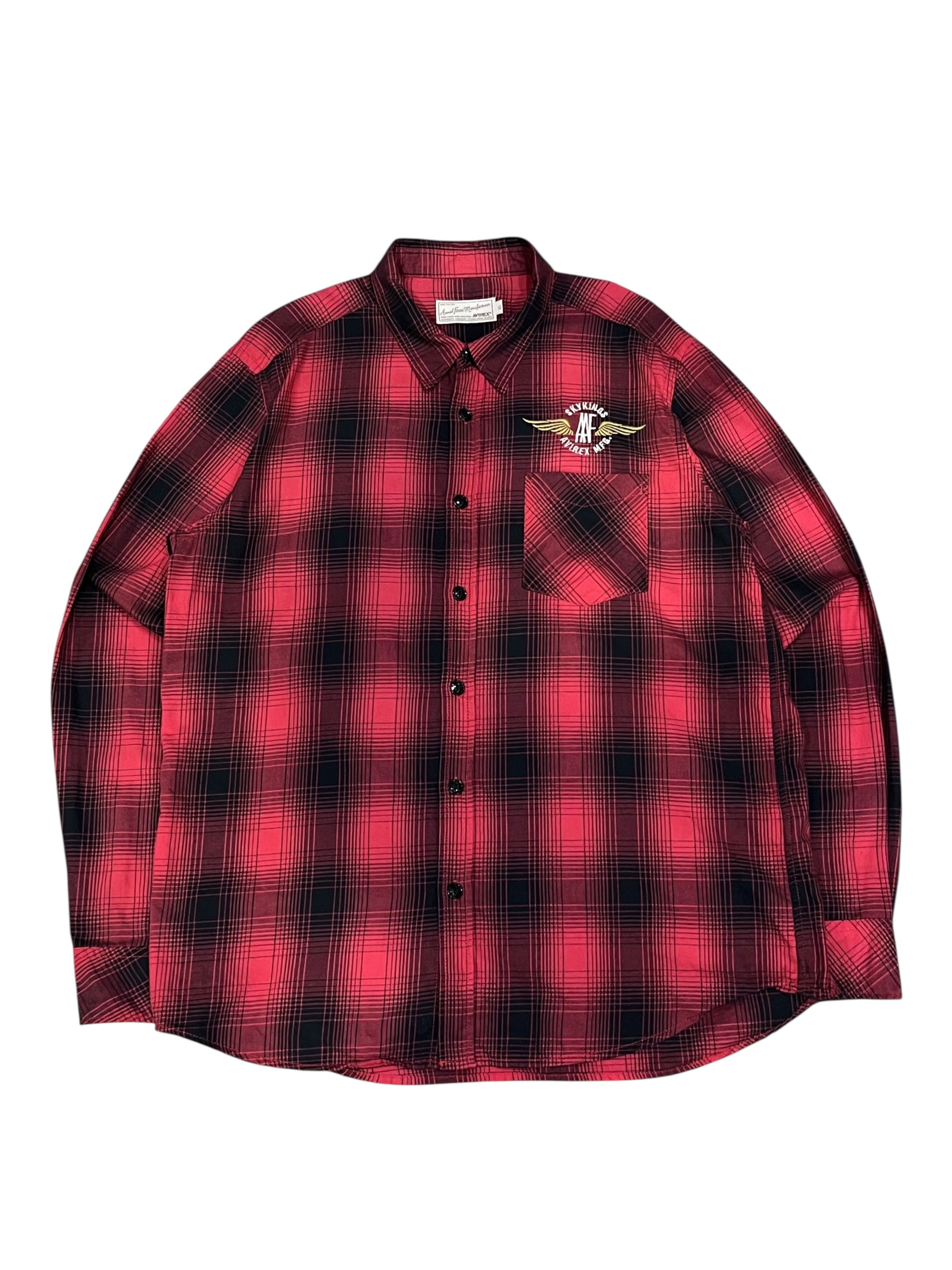 Avirex AVIREX SKYKINGS Big Embroidery Shadow Plaid Thin Cotton Size US M / EU 48-50 / 2 - 8 Thumbnail