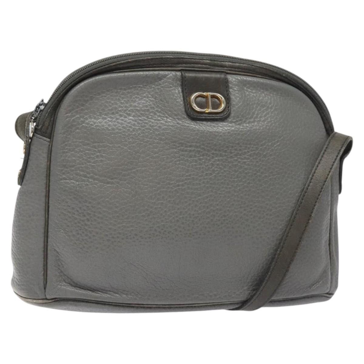 Dior DIOR Shoulder Bag Leather Gray Gold Size ONE SIZE - 1 Thumbnail