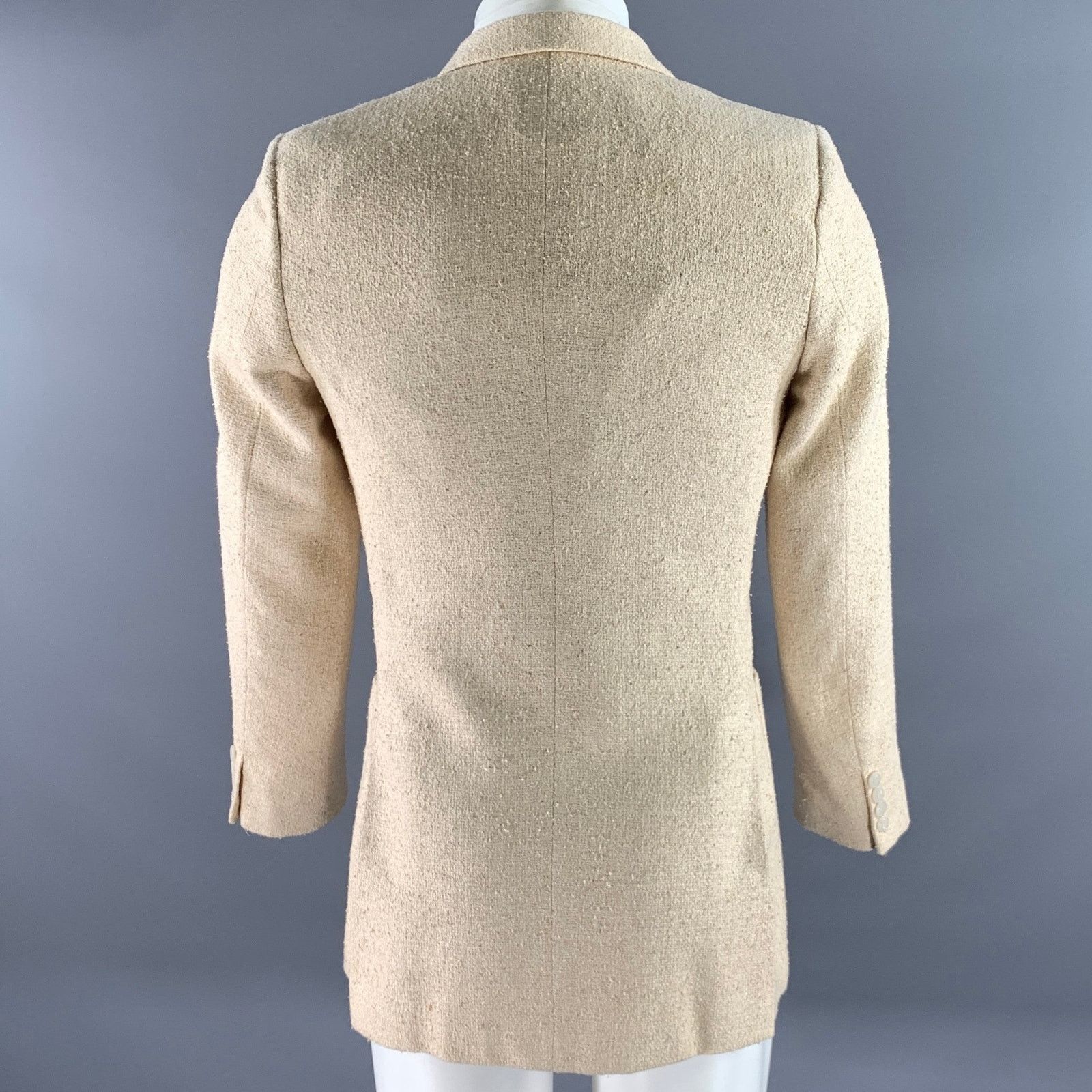Yves Saint Laurent YVES SAINT LAURENT Size 38 Cream Tweed Wool Blend Sport Coat Size US 5.5 / EU 38 - 4 Thumbnail