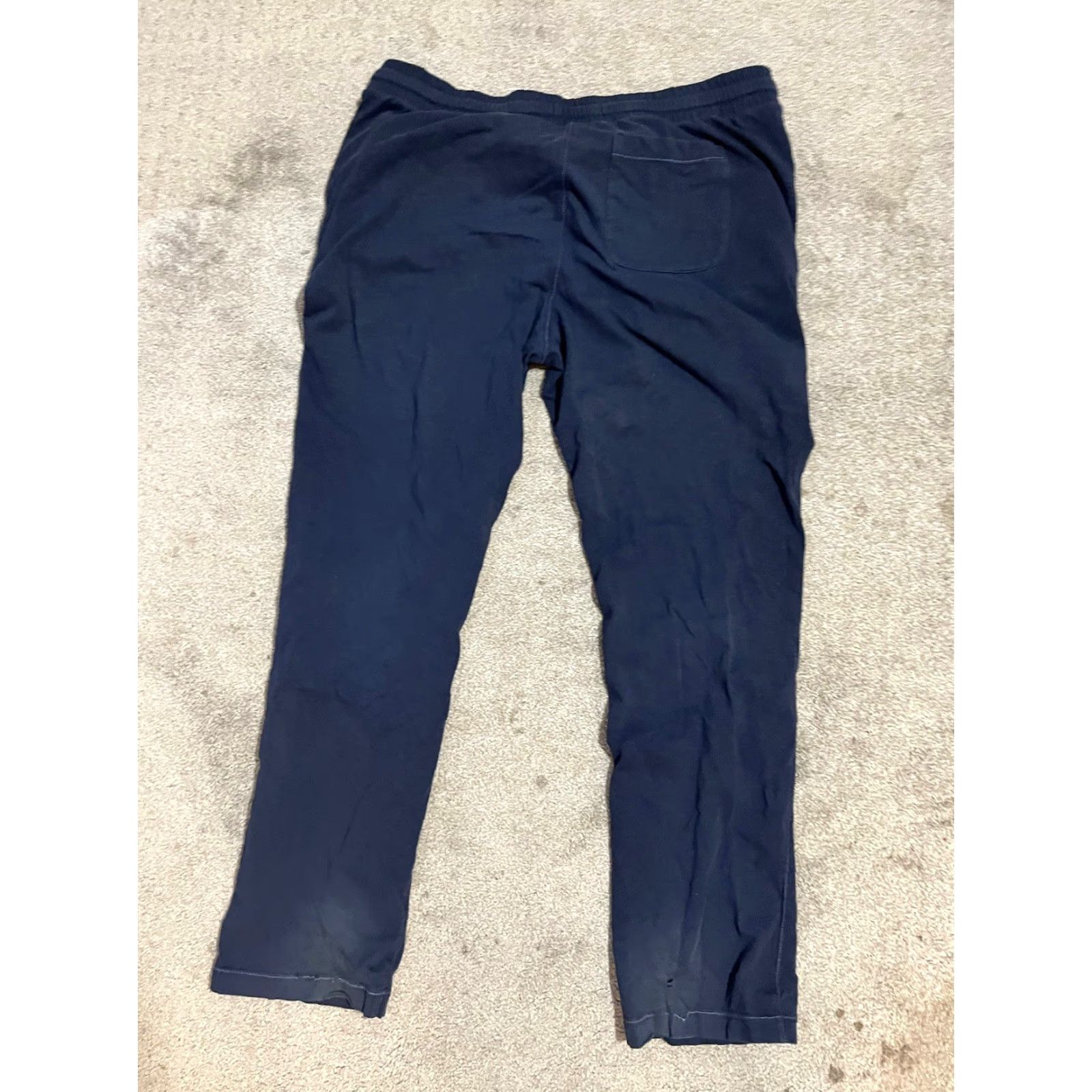 Banana Republic Banana Republic Sweatpants Mens Large Navy Blue Fleece Sweatpants Drawstring Pockets Athletic Tapered 26 In Inseam Size US 33 - 2 Thumbnail