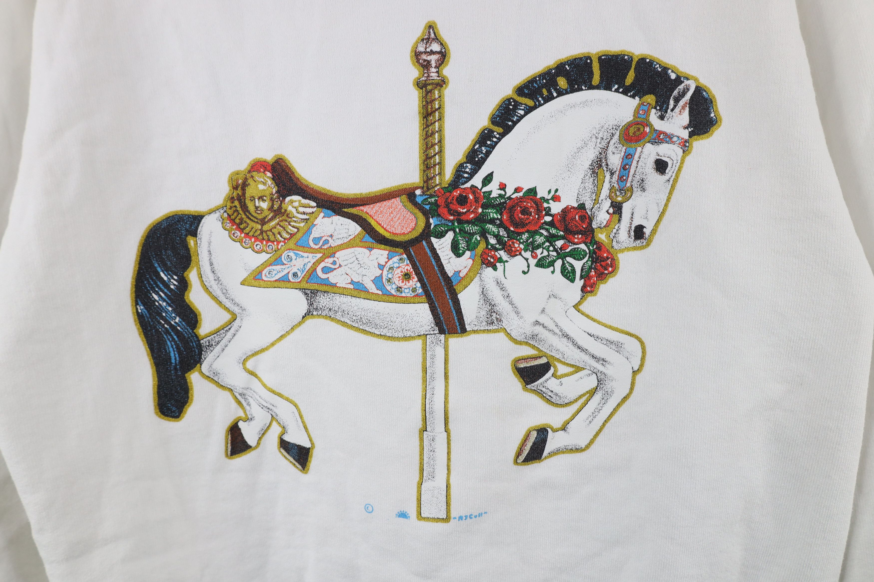 Vintage Vintage 90s Streetwear Merry Go Round Carousel Sweatshirt Size US L / EU 52-54 / 3 - 4 Thumbnail