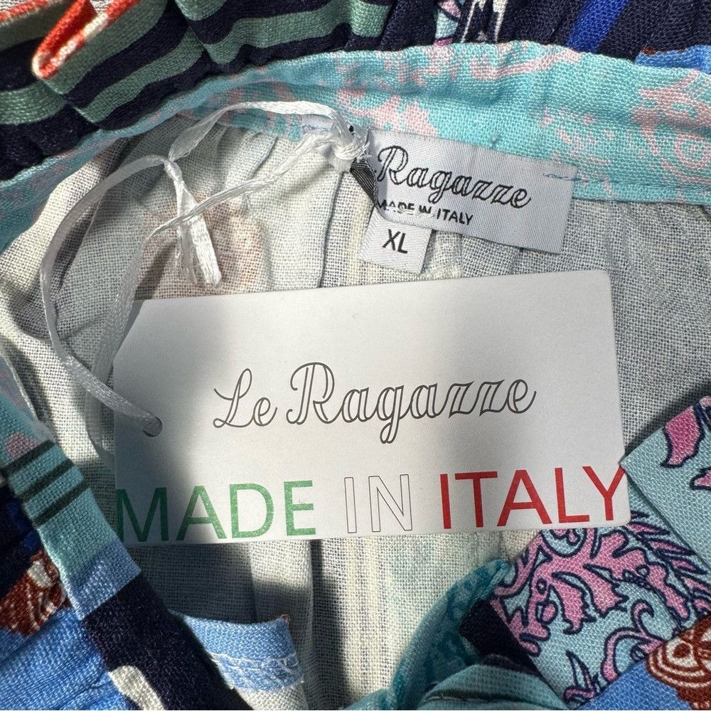 Other NWT New LA RAGAZZE Made In Italy Linen Blend Sleeveless Flo Size XL / US 12-14 / IT 48-50 - 7 Thumbnail