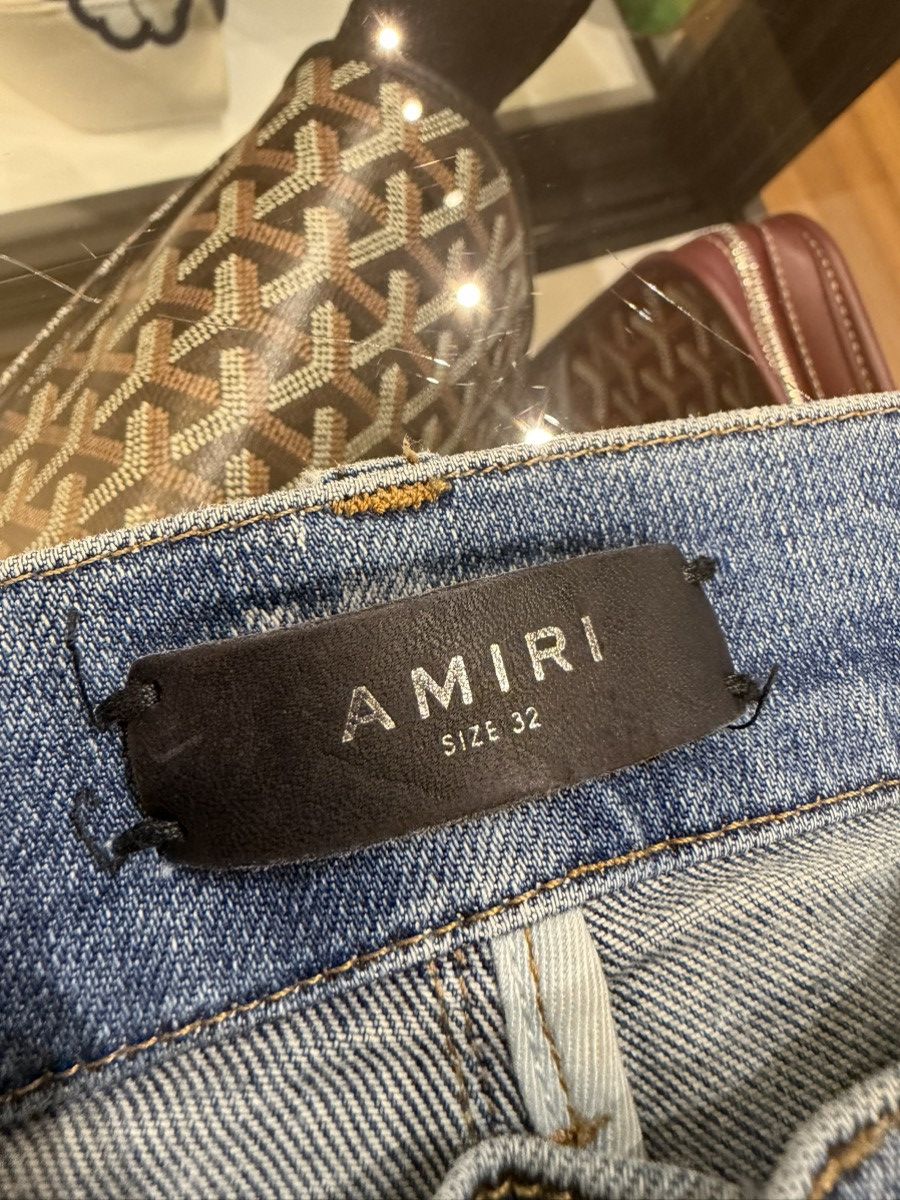 Amiri Amiri Studded Track Denim Jeans Size US 32 / EU 48 - 3 Thumbnail