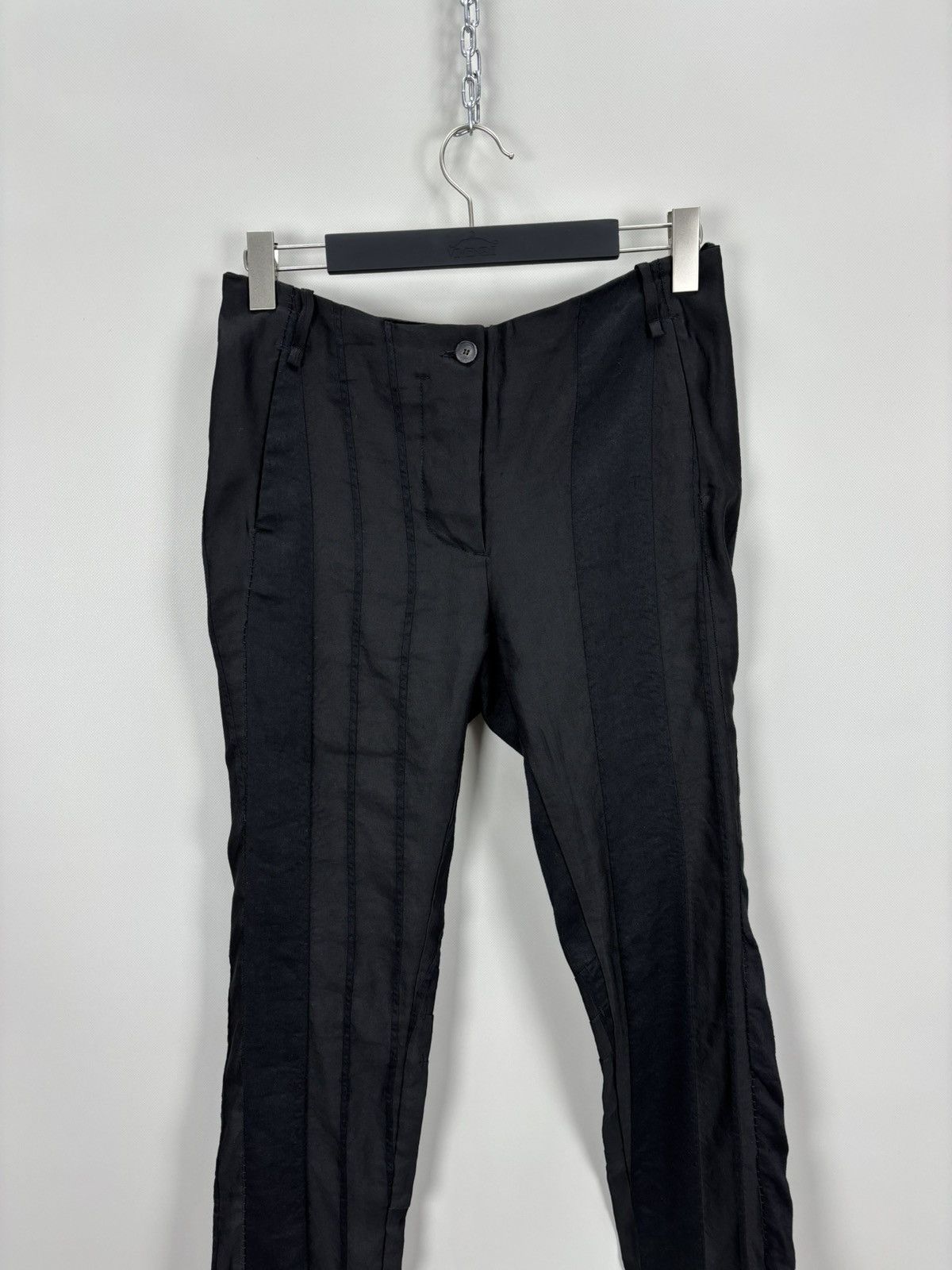 Masnada Womens linen pants Masnada Size 44 Color Black Size 30" / US 8 / IT 44 - 3 Thumbnail
