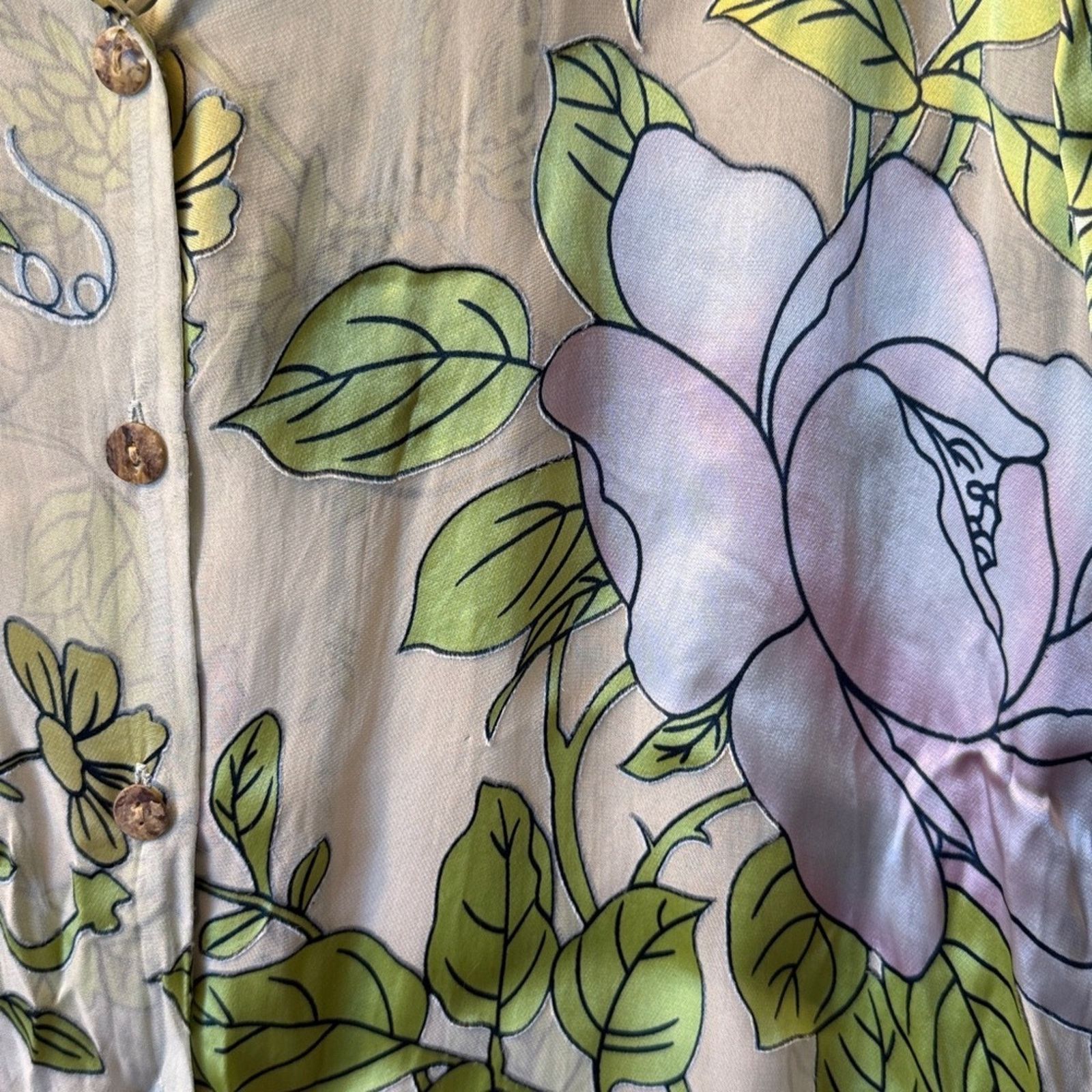 Other NWT Citron, Santa Monica silk blend button floral top Size M / US 6-8 / IT 42-44 - 3 Thumbnail