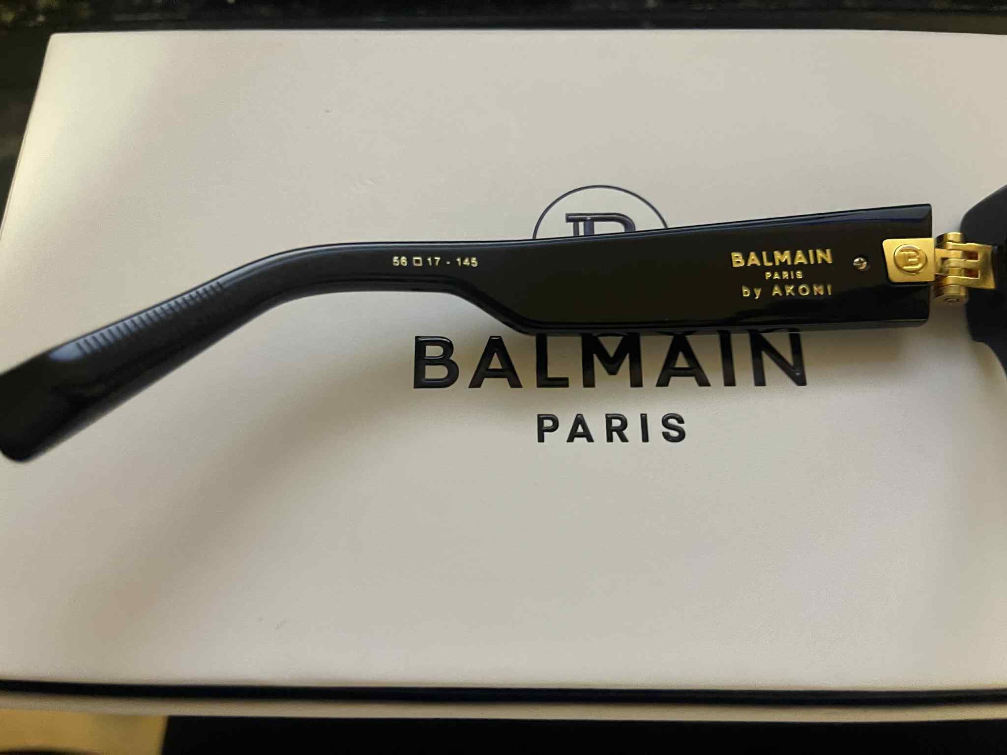 Balmain Balmain Black Akoni Edition B-III Glasses - Black/Gold Size ONE SIZE - 4 Thumbnail