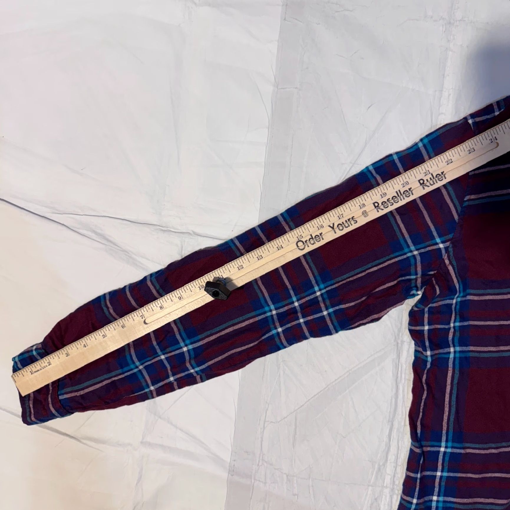 Vintage Magellan Shirt Plaid Button-Up Long Sleeve Classic Fit M Women Red Blue Maroon & Blue Plaid Shirt Size M / US 6-8 / IT 42-44 - 6 Thumbnail