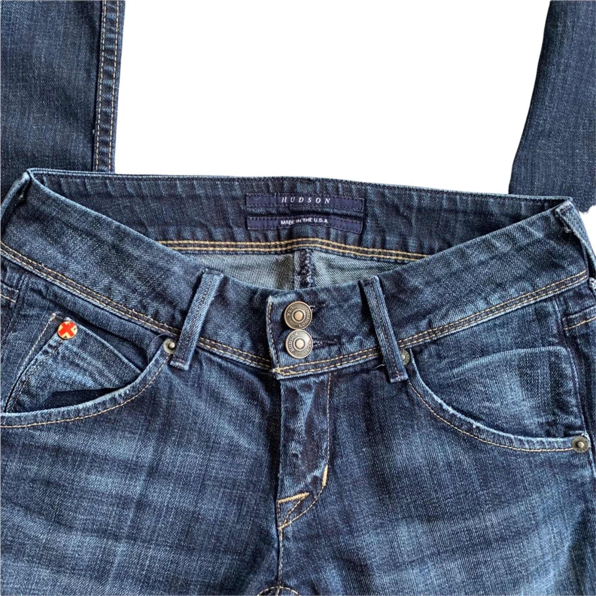 Hudson Hudson Collin Mid-Rise Dark Wash Skinny Denim Jeans24 Size 42" / US 20 - 2 Thumbnail