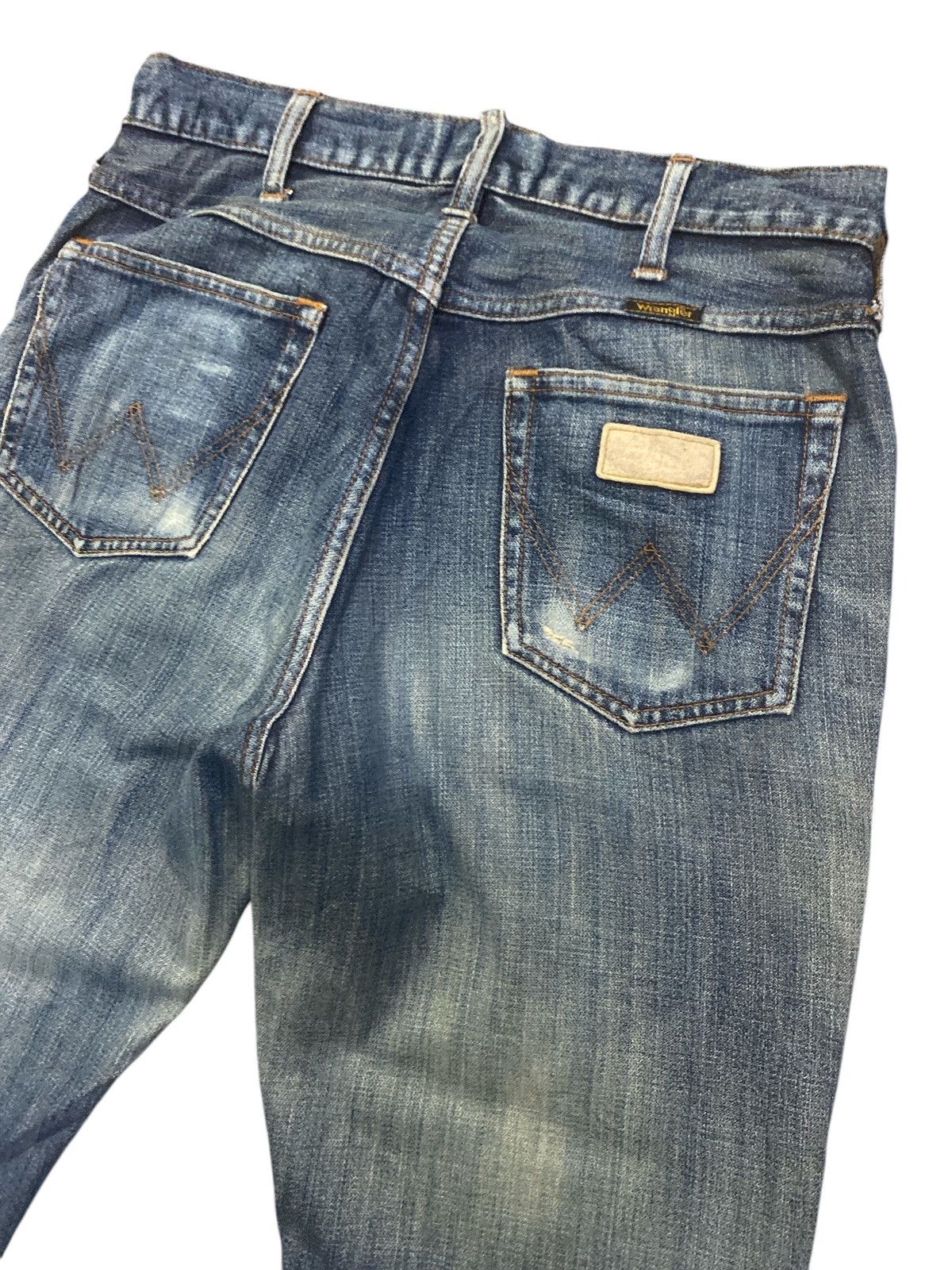 Vintage × Wrangler Wrangler Distressed Flared Denim Size US 31 - 10 Thumbnail