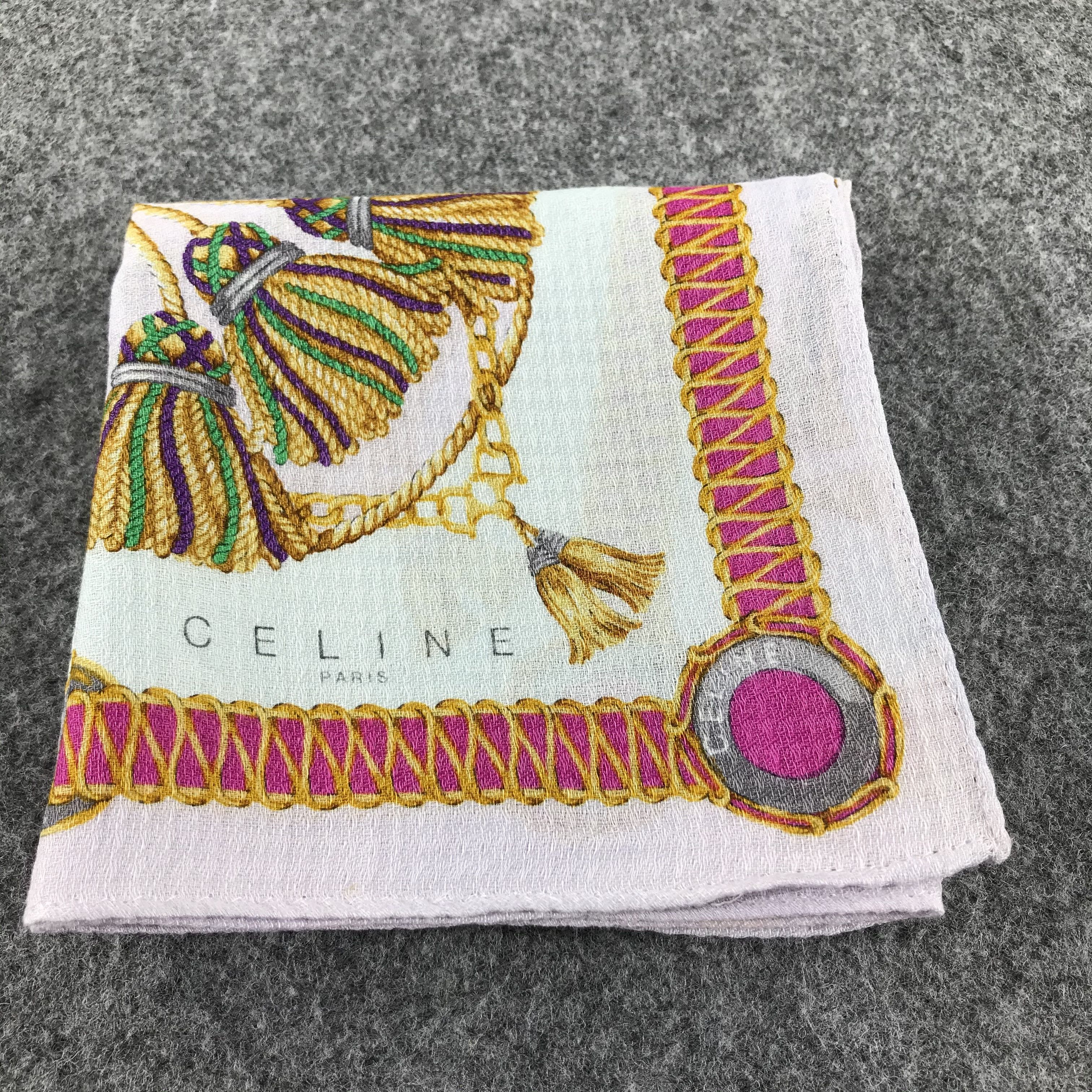 Vintage Celine Handkerchief Neckerchief Bandana H297 Size ONE SIZE - 7 Thumbnail