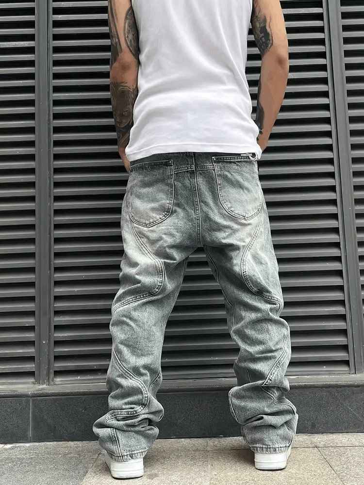 Jean Washed distressed blue jeans Size US 30 / EU 46 - 3 Thumbnail