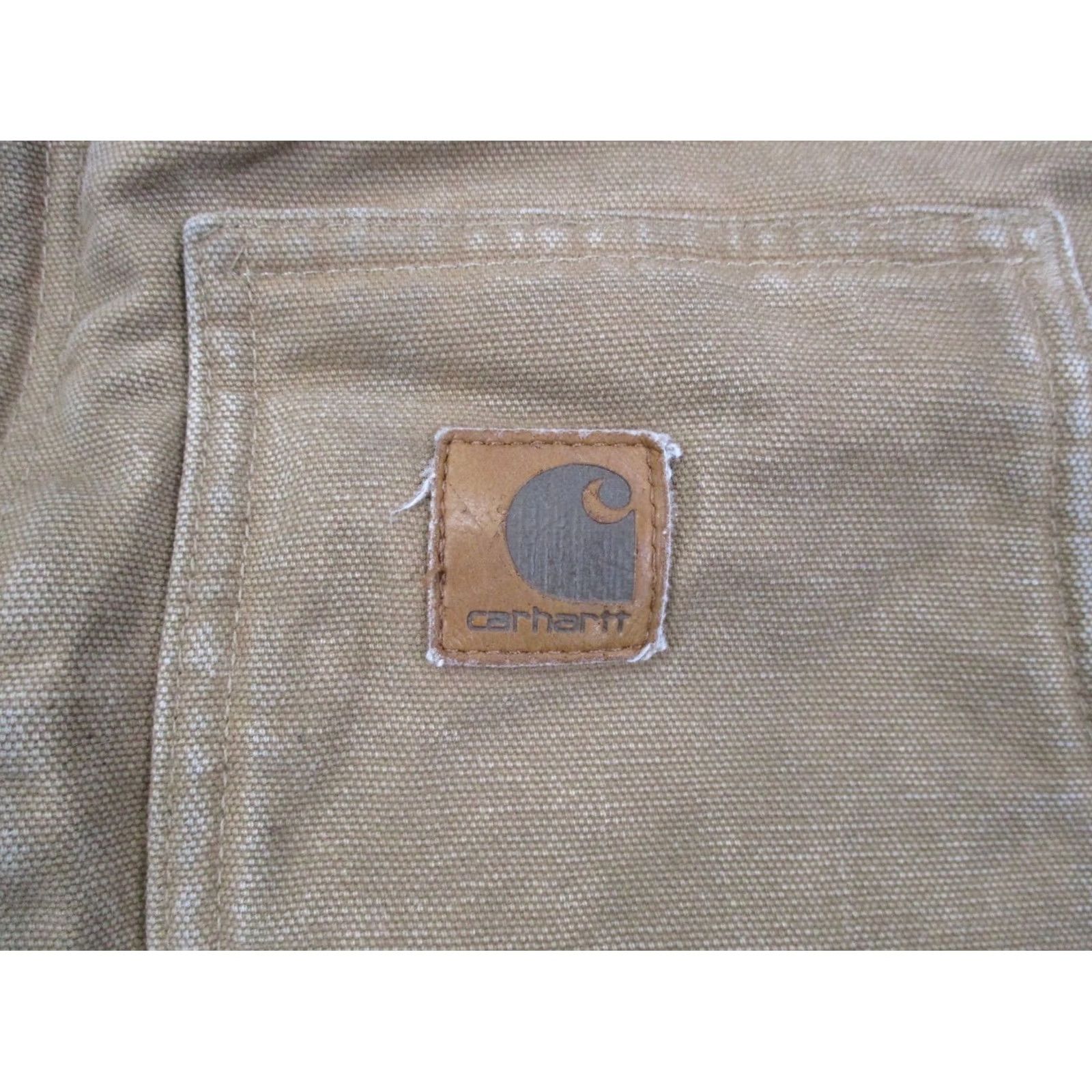 Carhartt Carhartt Jacket Mens 2XLT Beige Chore Coat Sherpa Lined Outdoors Work J184 CML Jacket 2XLT Brown Full Zip Cotton Canvas Windbreaker Mens Size US XXL / EU 58 / 5 - 6 Thumbnail