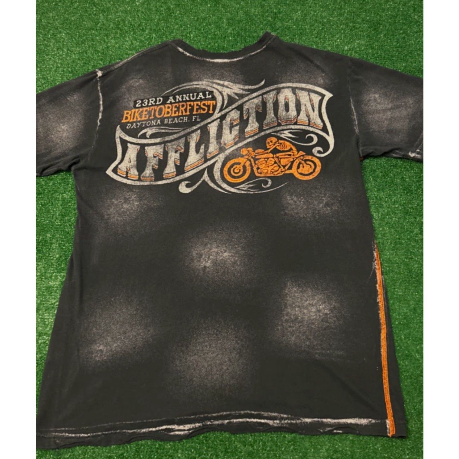 Affliction VINTAGE Affliction Shirt Mens XL Gray Biker Skull 2015 Y2K VTG Daytona Beach Biketoberfest Size US XL / EU 56 / 4 - 2 Thumbnail