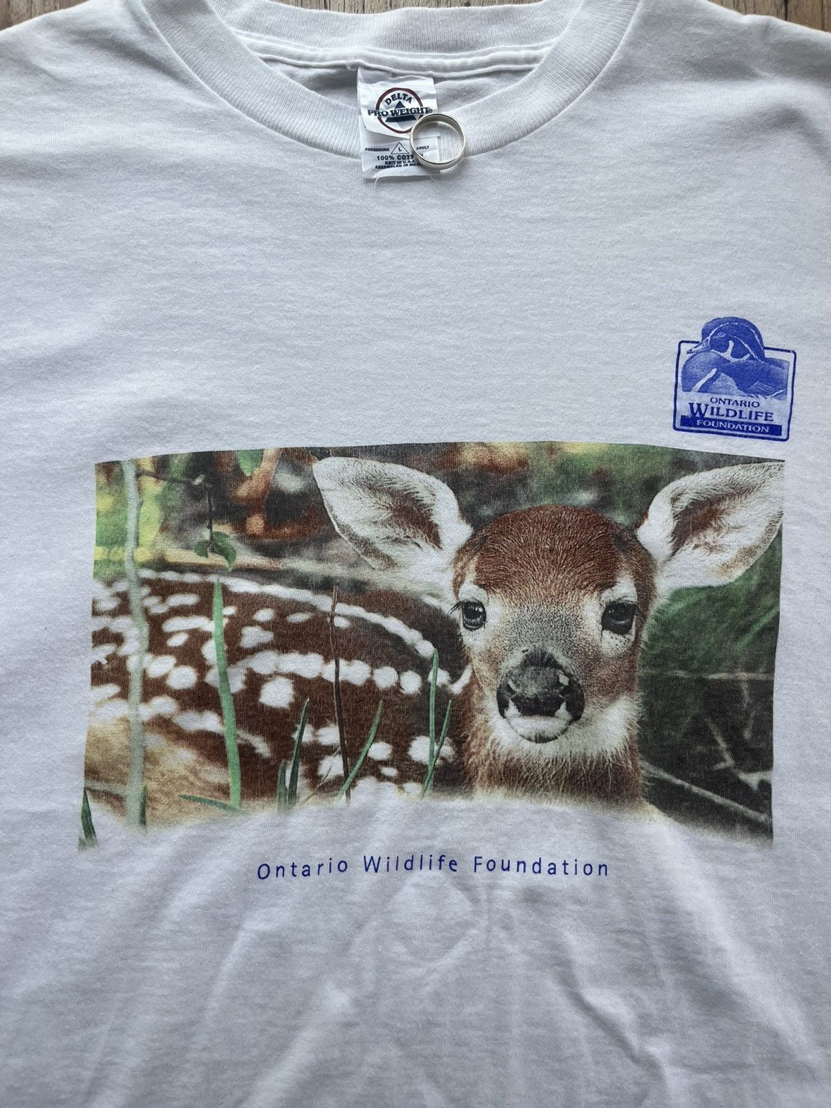 Vintage Vintage Deer Ontario Wildlife Foundation 00’s Tshirt Size US L / EU 52-54 / 3 - 5 Thumbnail