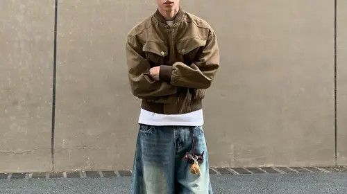 Other Stylish Brown Bomber Jacket Size US L / EU 52-54 / 3 - 4 Thumbnail
