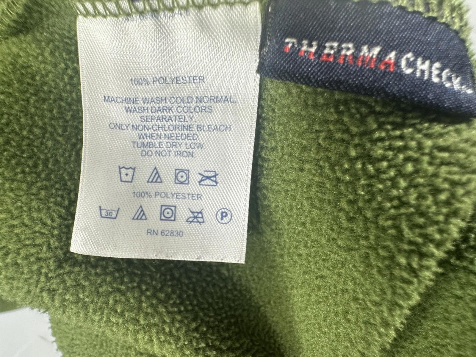 Lands' End Land's End Men's 42-44 Green Fleece 1/4 Zip Pullover Size US L / EU 52-54 / 3 - 8 Thumbnail