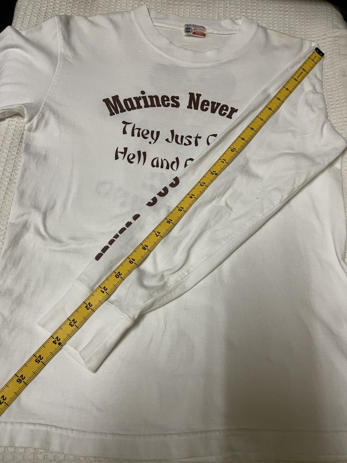 Buzz Rickson's Rare‼️Vintage80s🔥Buzz Rickson’s🔥USMC Marine Never Die L,S Tee Size US S / EU 44-46 / 1 - 10 Thumbnail