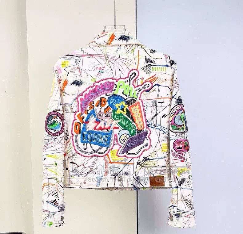 Hermes Hermes Graffiti Denim Jacket Size XS / US 0-2 / IT 36-38 - 3 Thumbnail