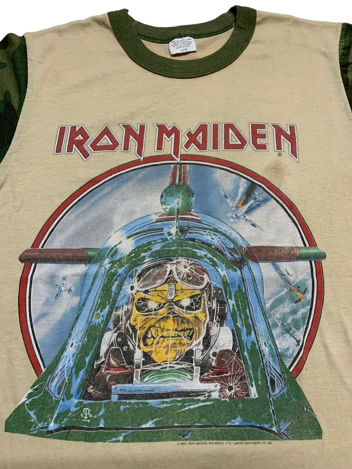 Iron Maiden × Vintage Rare vintage Iron Maiden Aces High camo Size US S / EU 44-46 / 1 - 2 Thumbnail