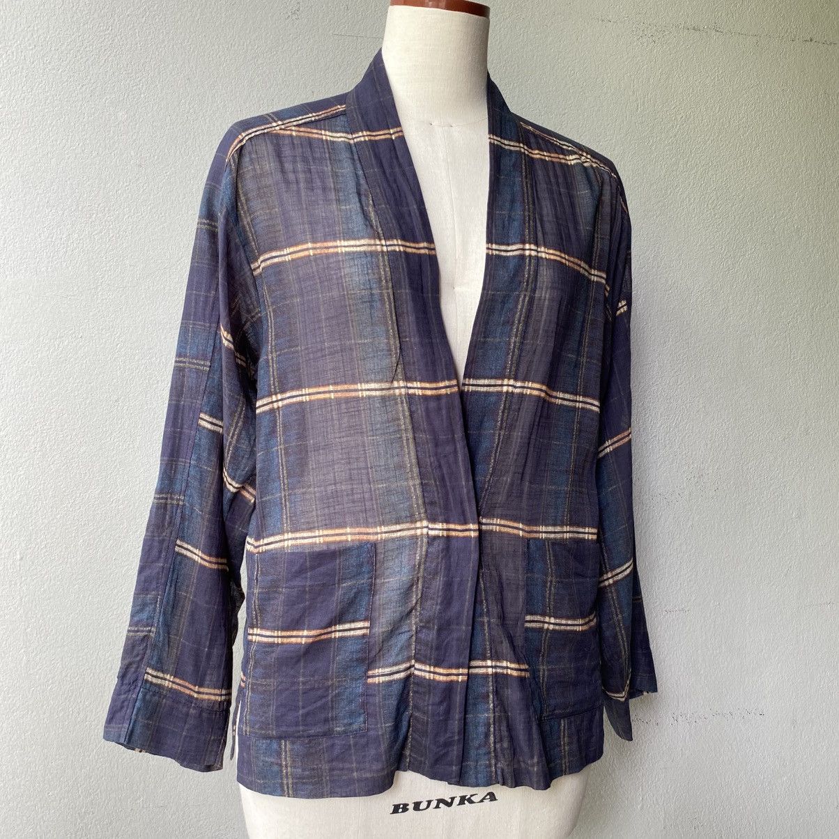 Isabel Marant Etoile ISABEL MARANT ETOILE Navy Plaid Open-Front Shirt Size XXS / US 00 / IT 34 - 13 Thumbnail