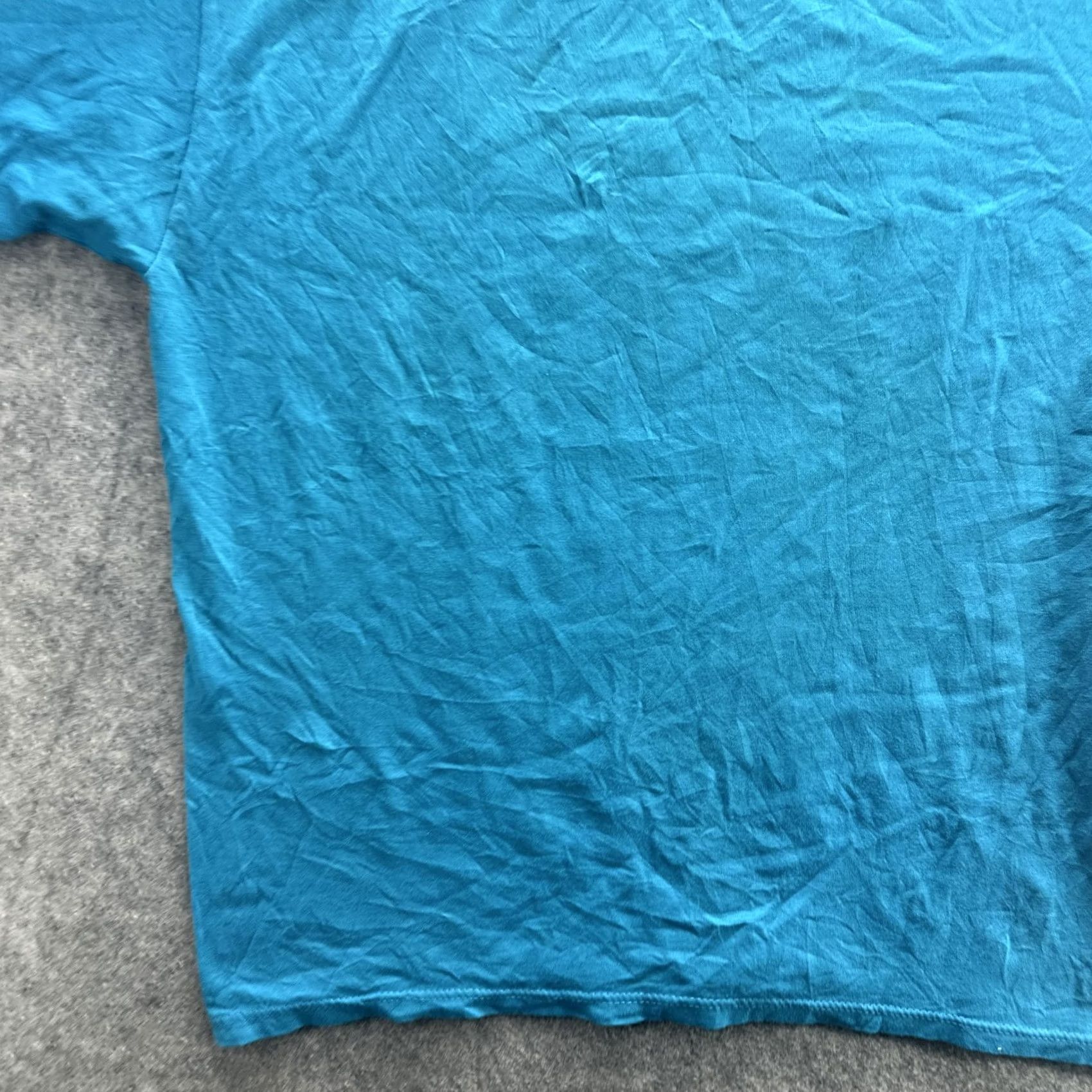 Jerzees VINTAGE Jerzees Shirt Mens Large Blue Made USA 50/50 Single Stitch Blank 80s Tee Size US L / EU 52-54 / 3 - 4 Thumbnail