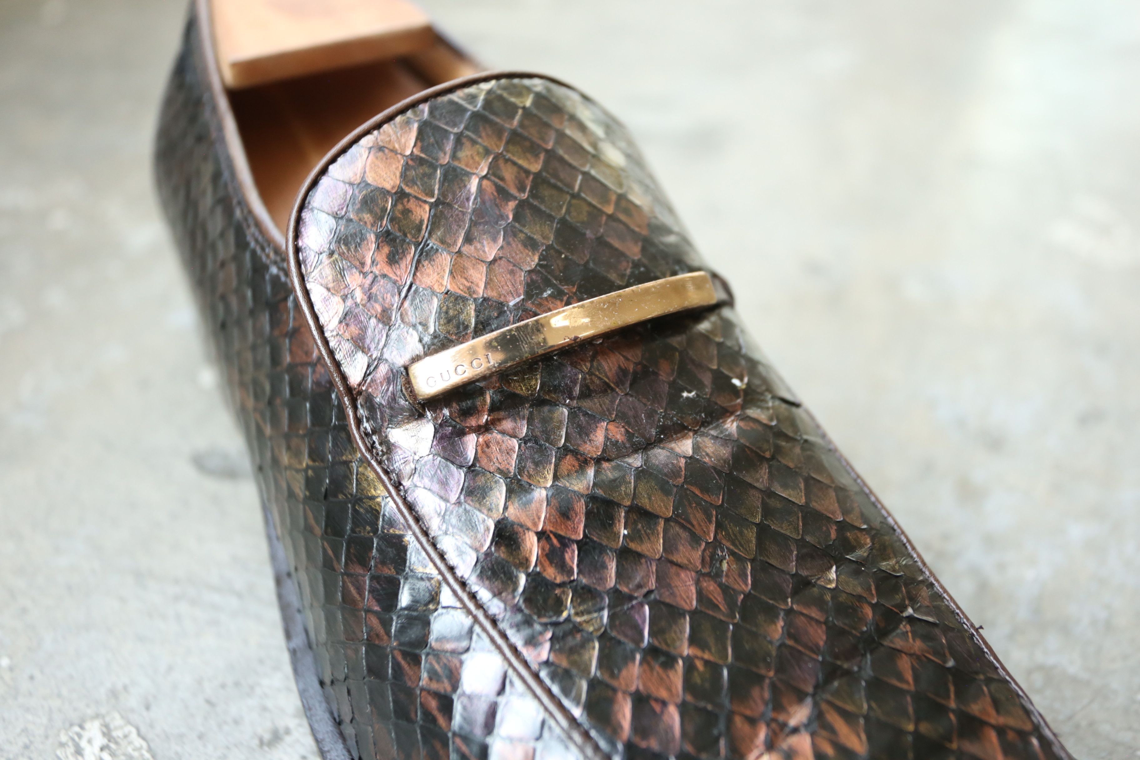 Gucci Gucci - Tom Ford - S/S 97 - Pythonskin Loafers Size US 9.5 / EU 42-43 - 7 Thumbnail