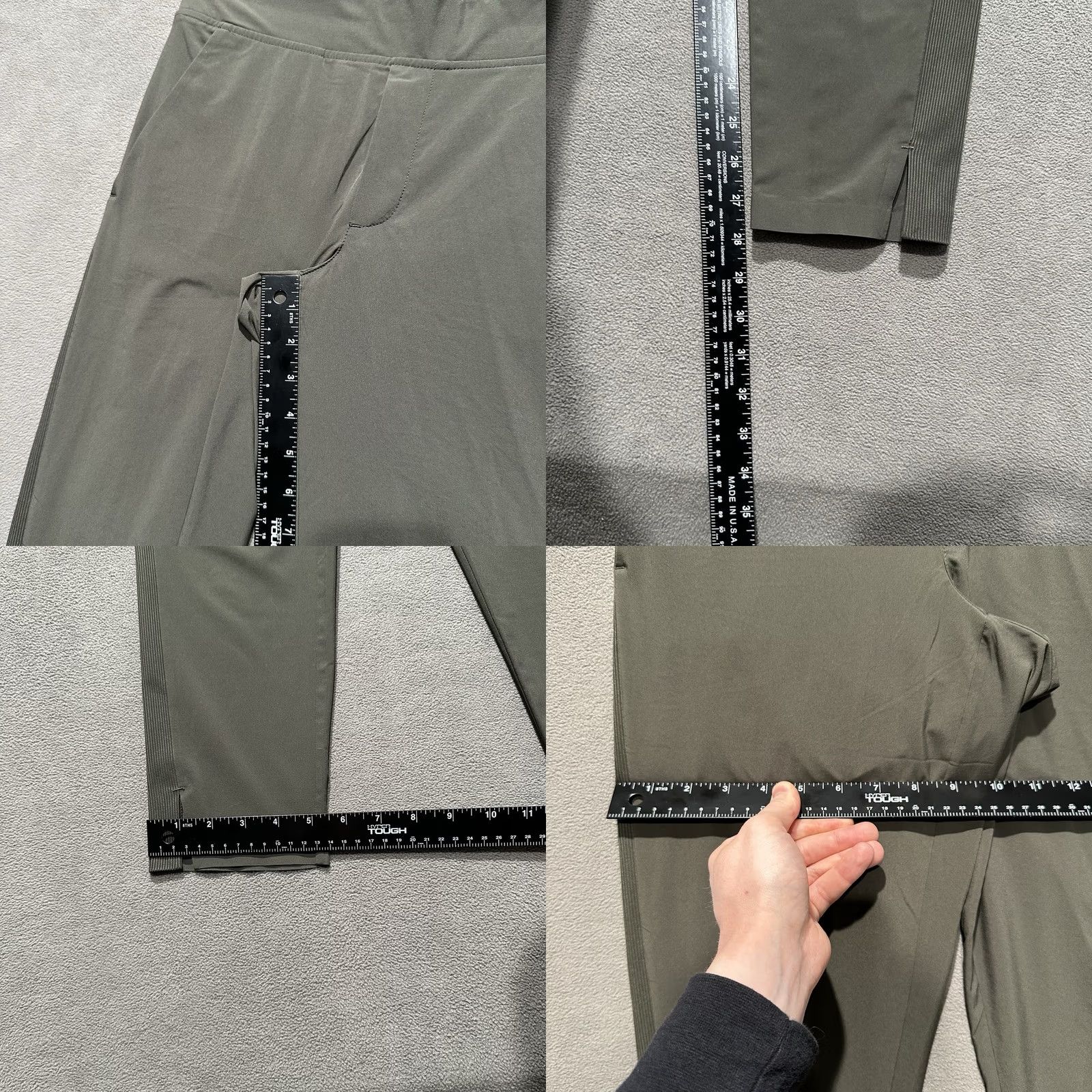 Athleta Athleta Brooklyn Ankle Pants Womens 0 Olive Green Casual Travel Size 25" / US 0 / IT 36 - 9 Thumbnail