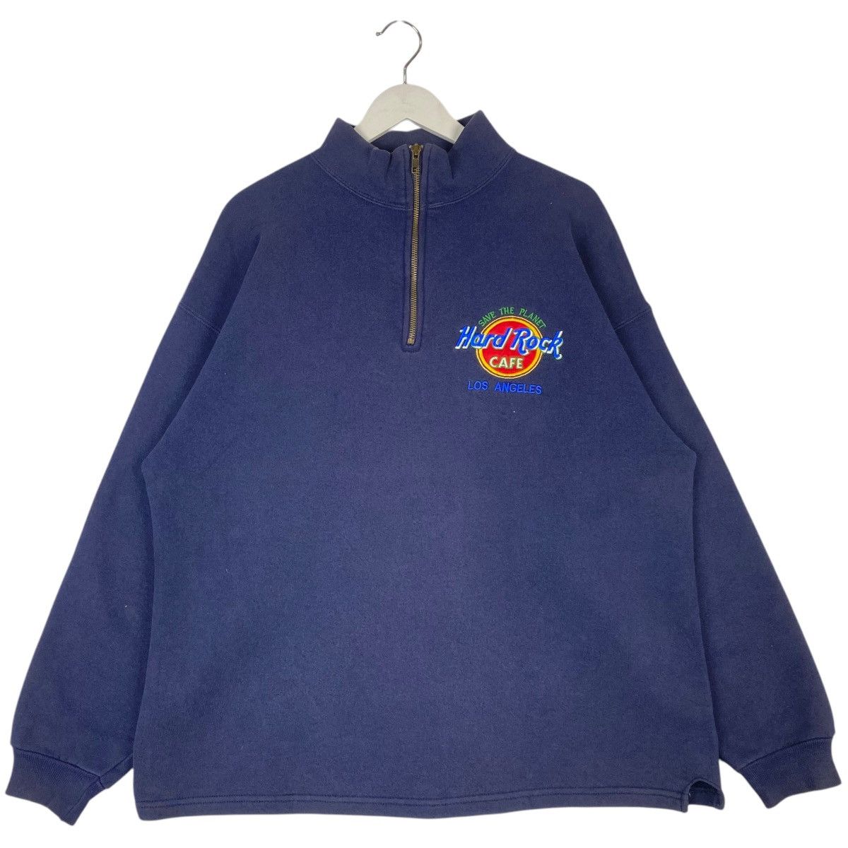 Hard Rock Cafe Vintage Hard Rock Quater Zip Navy Blue Pullover Jumper SizeS Size US S / EU 44-46 / 1 - 1 Thumbnail