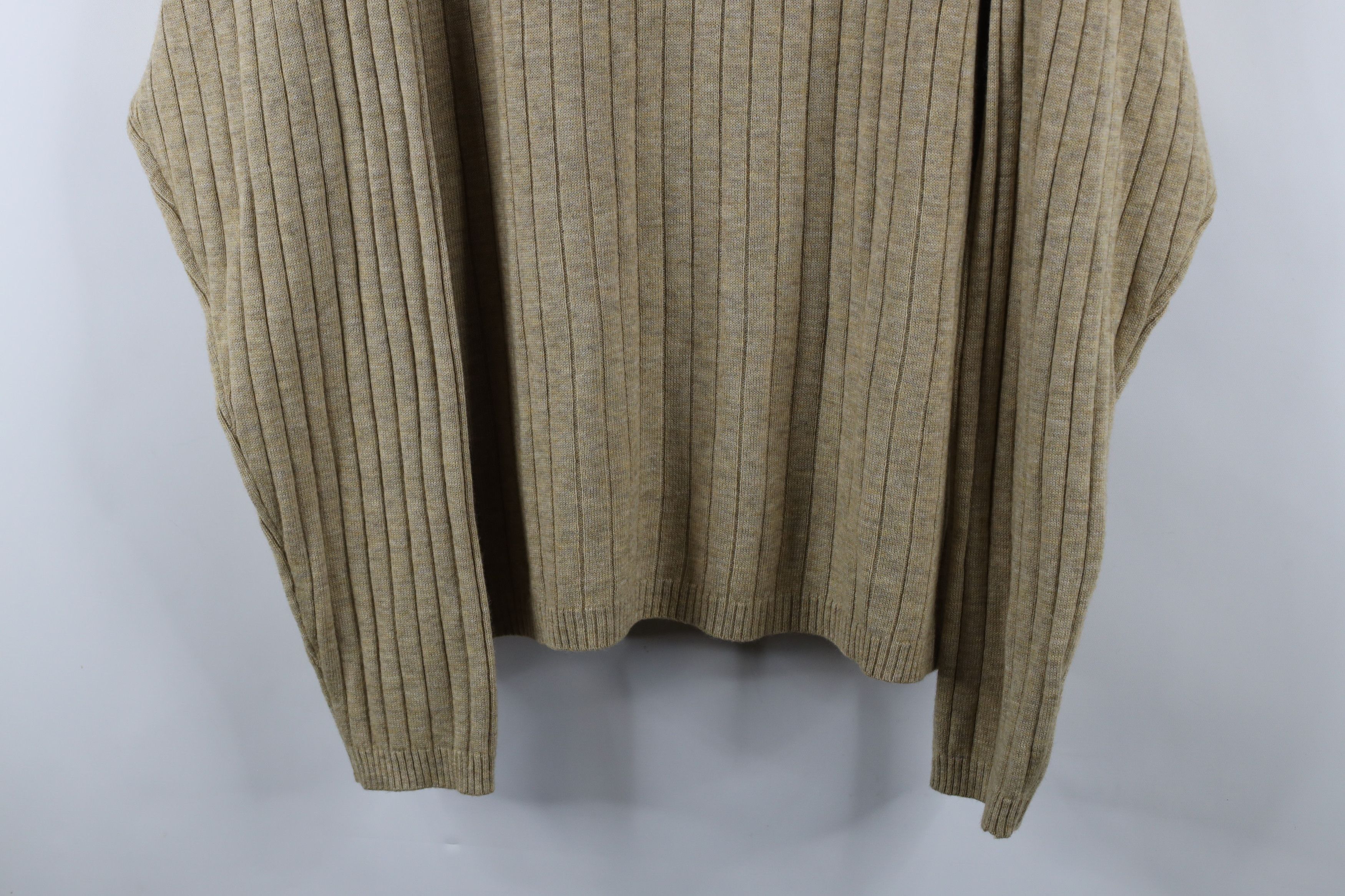 Vintage Vintage 90s Streetwear Wool Blend Ribbed Knit Sweater Beige Size US XL / EU 56 / 4 - 3 Thumbnail