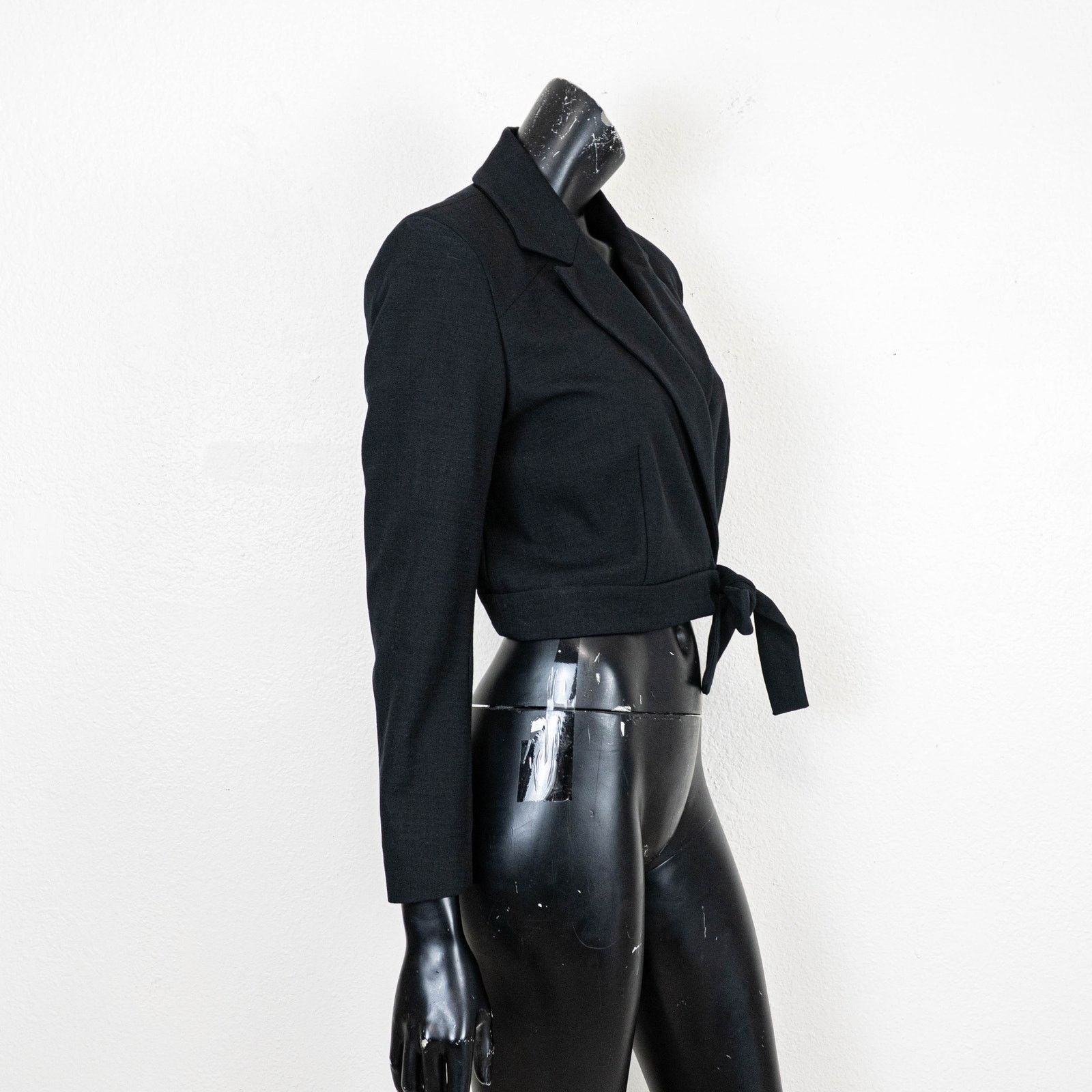 ba&sh BA&SH Cropped Wraparound Blazer Jacket in Black size Medium Size M / US 6-8 / IT 42-44 - 7 Thumbnail
