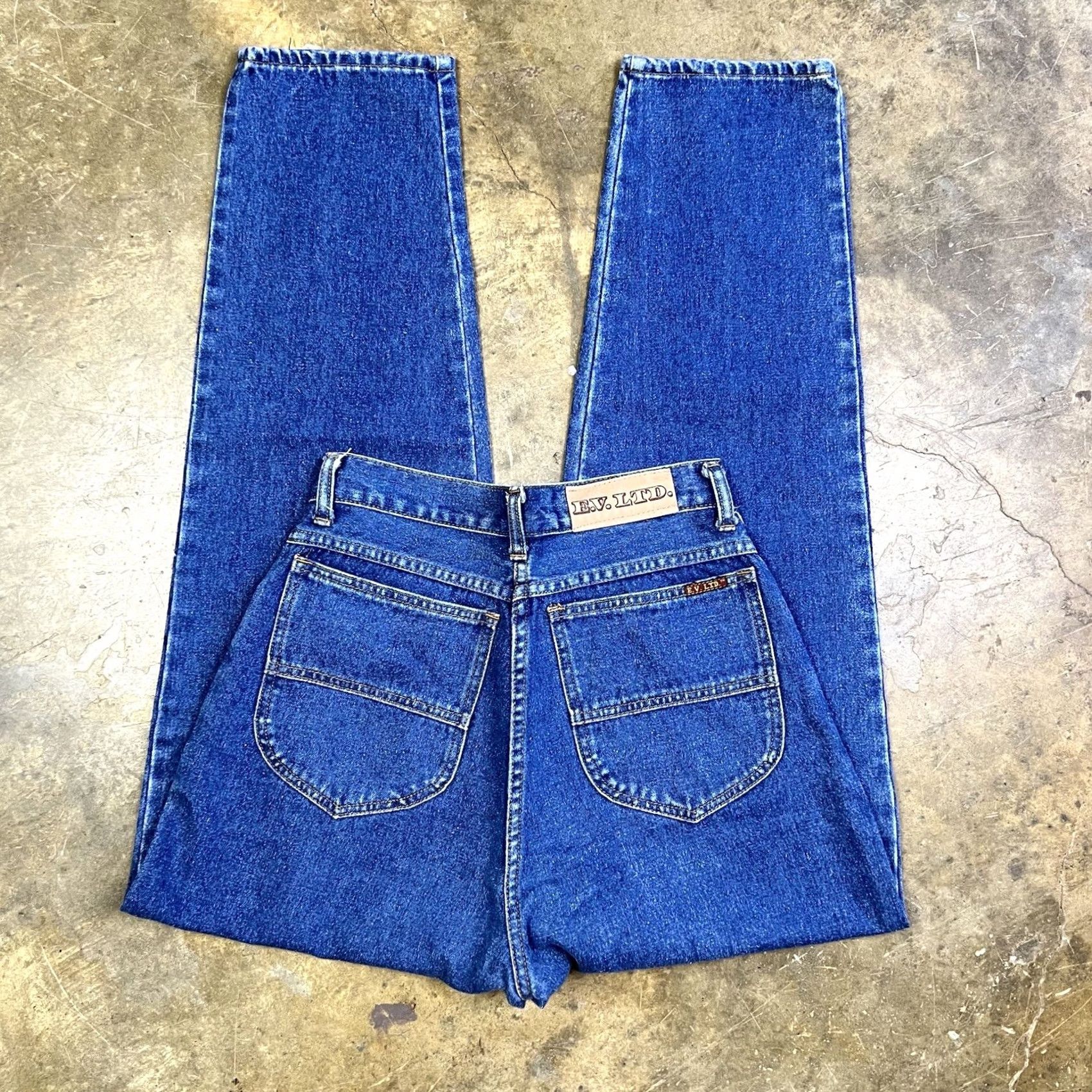 Vintage VINTAGE E.V. LTD. Jeans Womens 90s Denim High Rise Mom 27x29 Tapered Leg 100% Cotton Blue Size 27" / US 4 / IT 40 - 2 Thumbnail