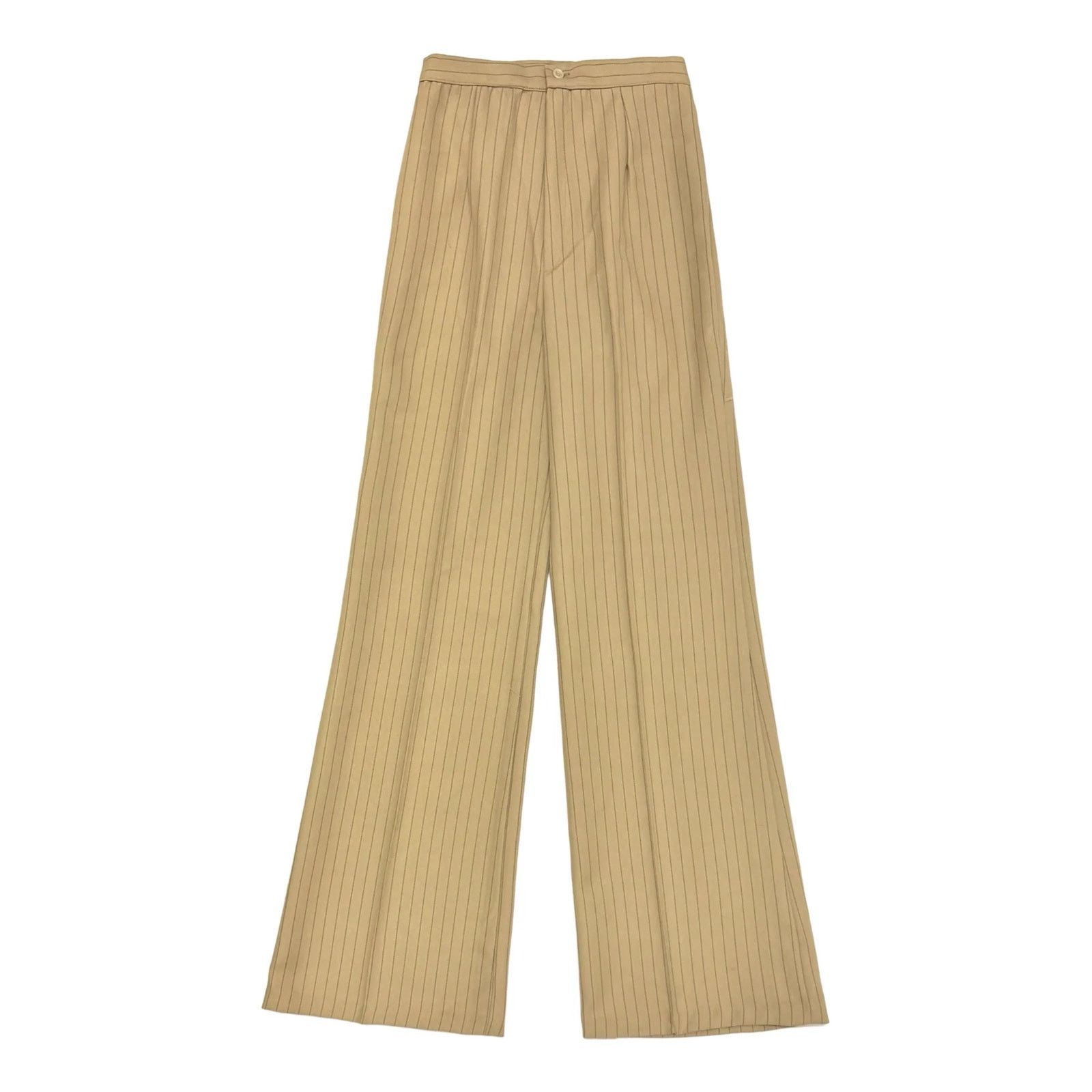 Custommade 1970s Union-Made Pinstripe Pleated Flare Pants – 24×32 – USA Size 24" / US 00 / IT 34 - 1 Thumbnail
