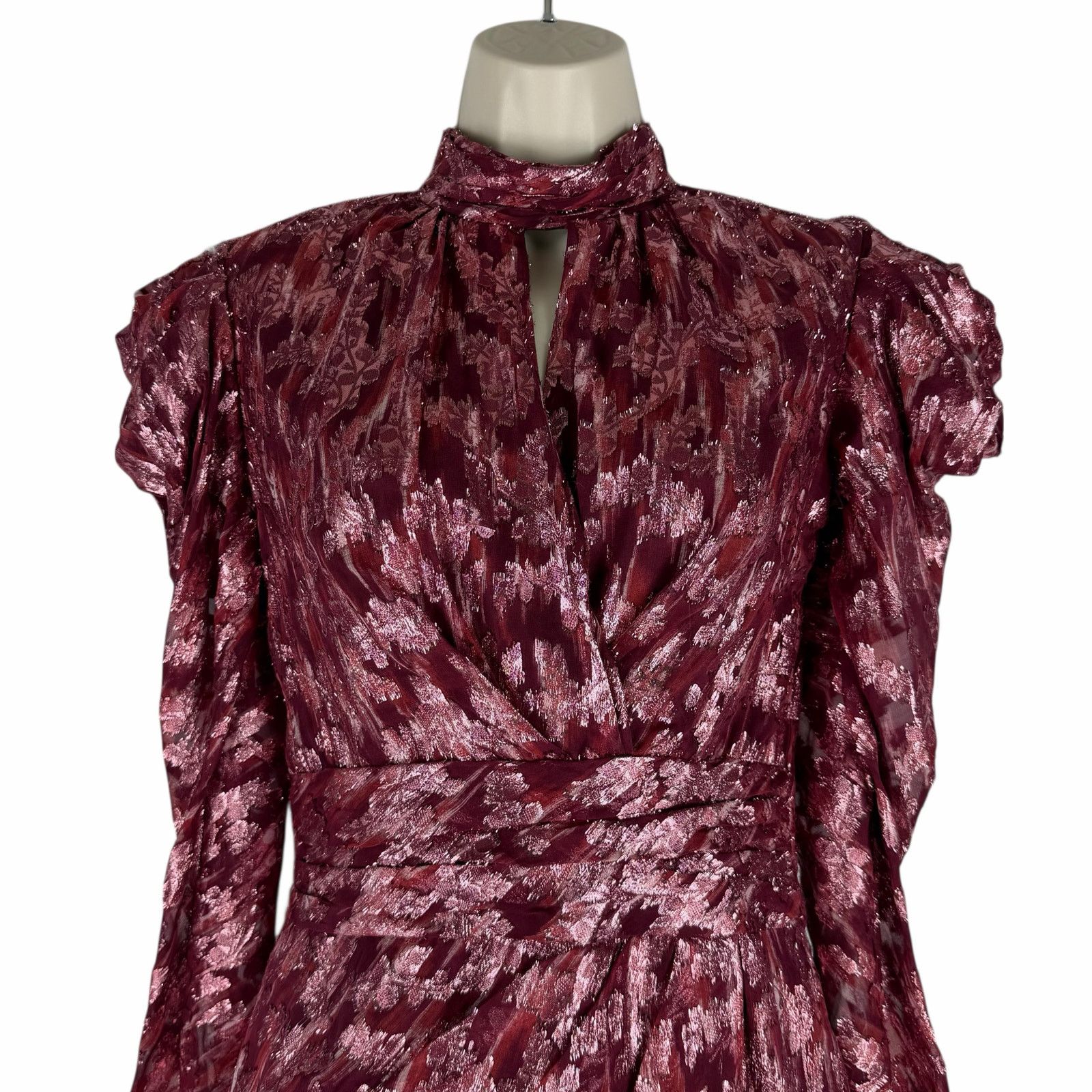 Jonathan Simkhai Jonathan Simkhai Mock Neck Jacquard Metallic Mini Dress 4 Size S / US 4 / IT 40 - 5 Thumbnail