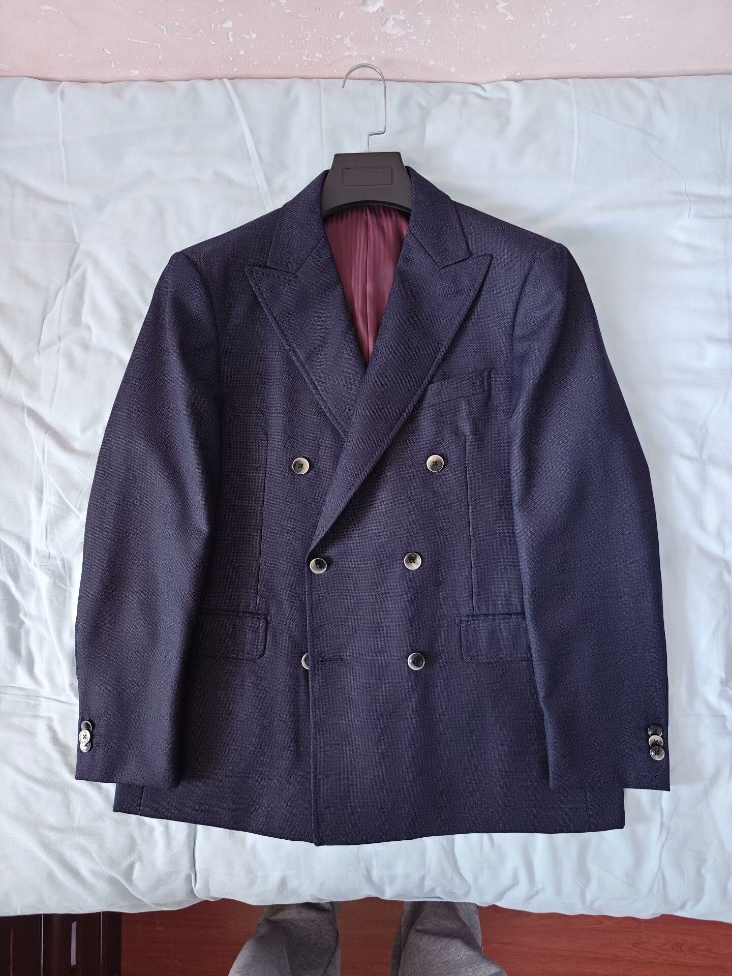 Lardini Custom Double-Breasted Wool Suit Size US M / EU 48-50 / 2 - 1 Thumbnail