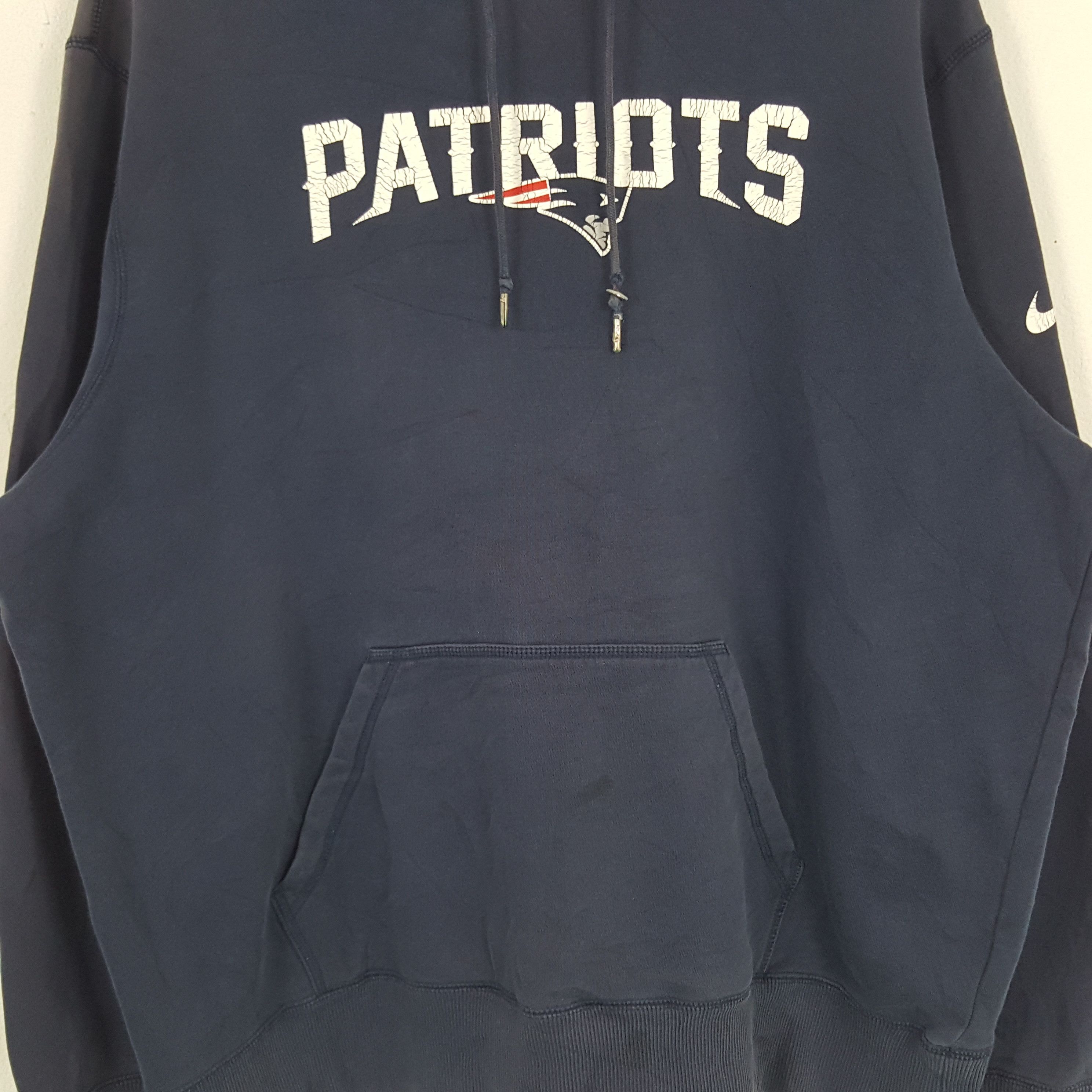 NFL × Nike × Vintage Vintage Nike Patriots American Football Team Hoodies Size US XXL / EU 58 / 5 - 2 Thumbnail