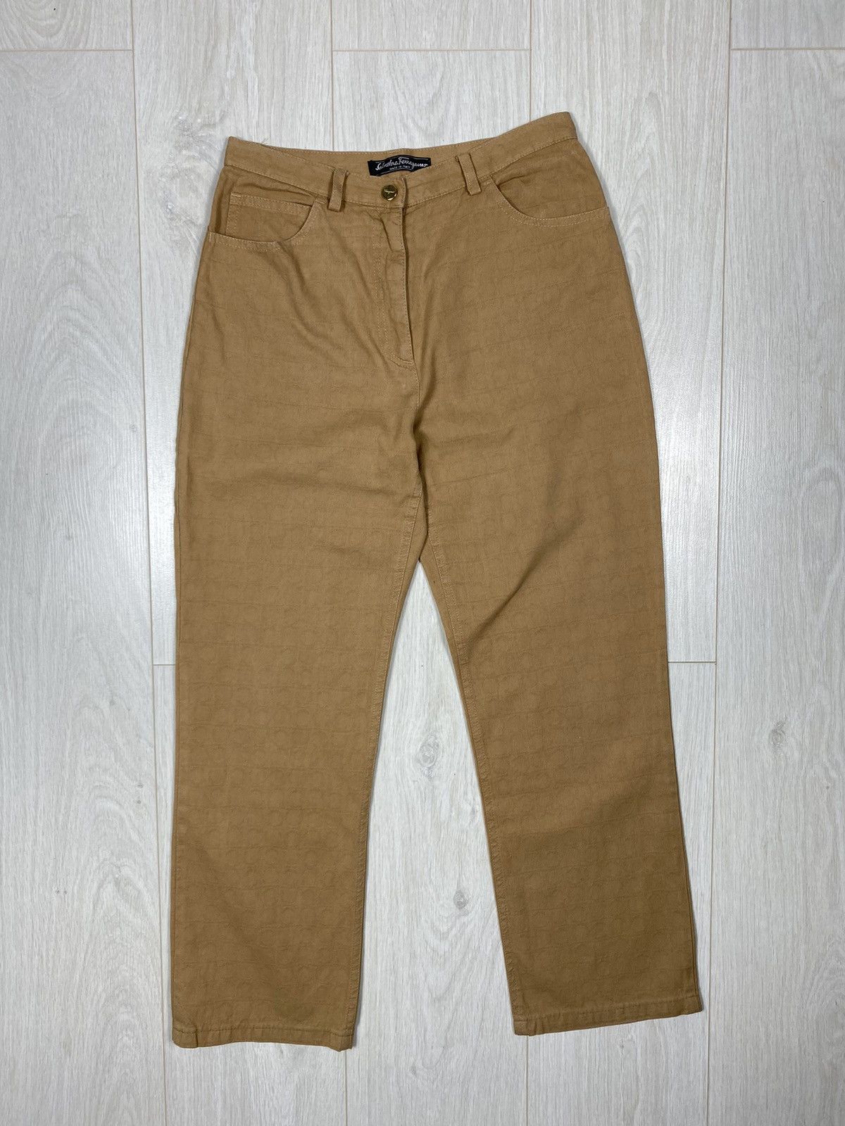 Salvatore Ferragamo × Vintage Salvatore Ferragamo Pants Monogram Size 28" / US 6 / IT 42 - 3 Thumbnail