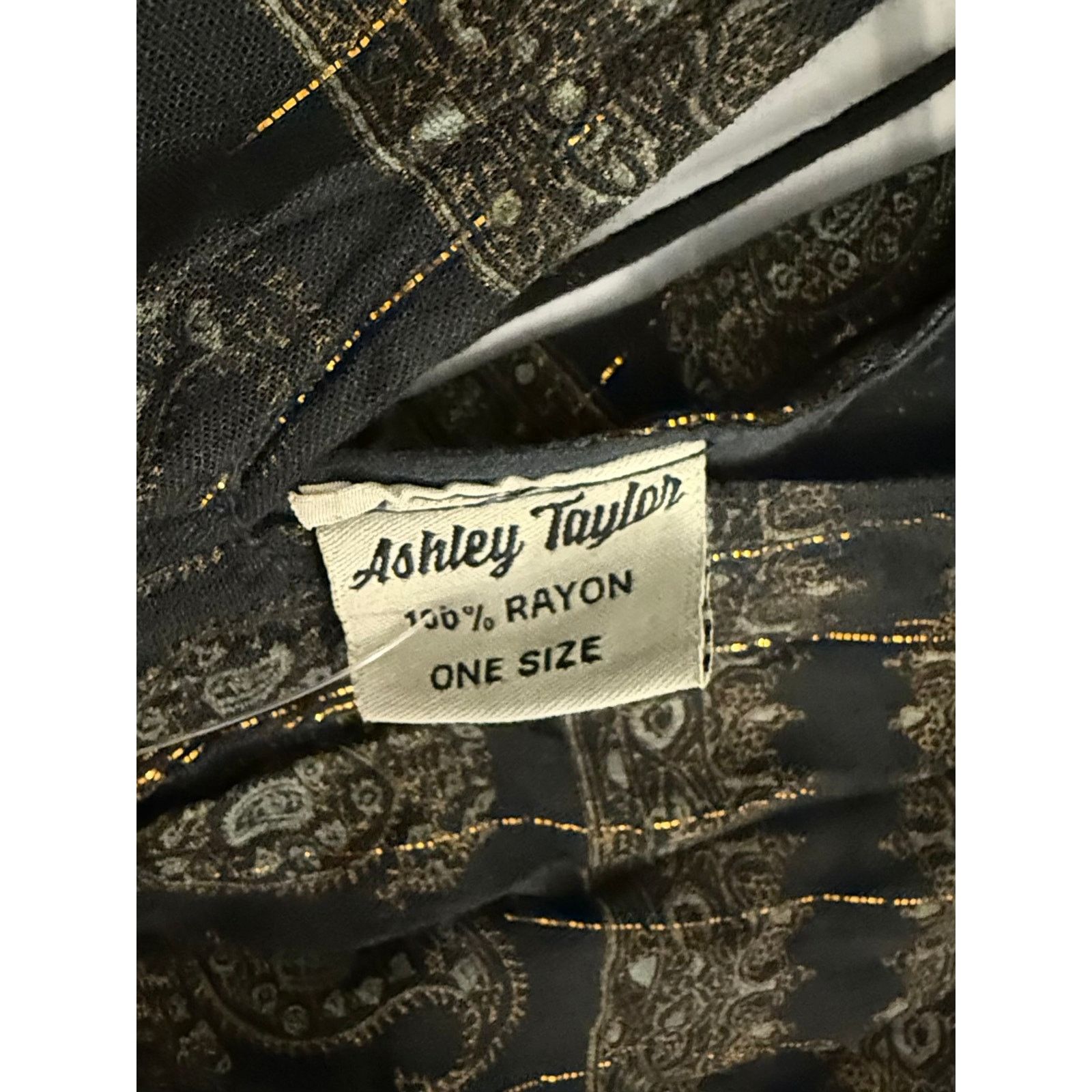 Other Ashley Taylor Metallic Print V-Neck Boho Kimono Dress Size ONE SIZE - 6 Thumbnail